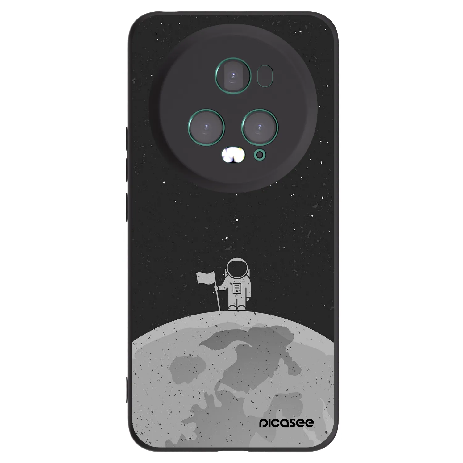 Picasee silikonowe czarne etui na Honor Magic5 Pro - Astronaut