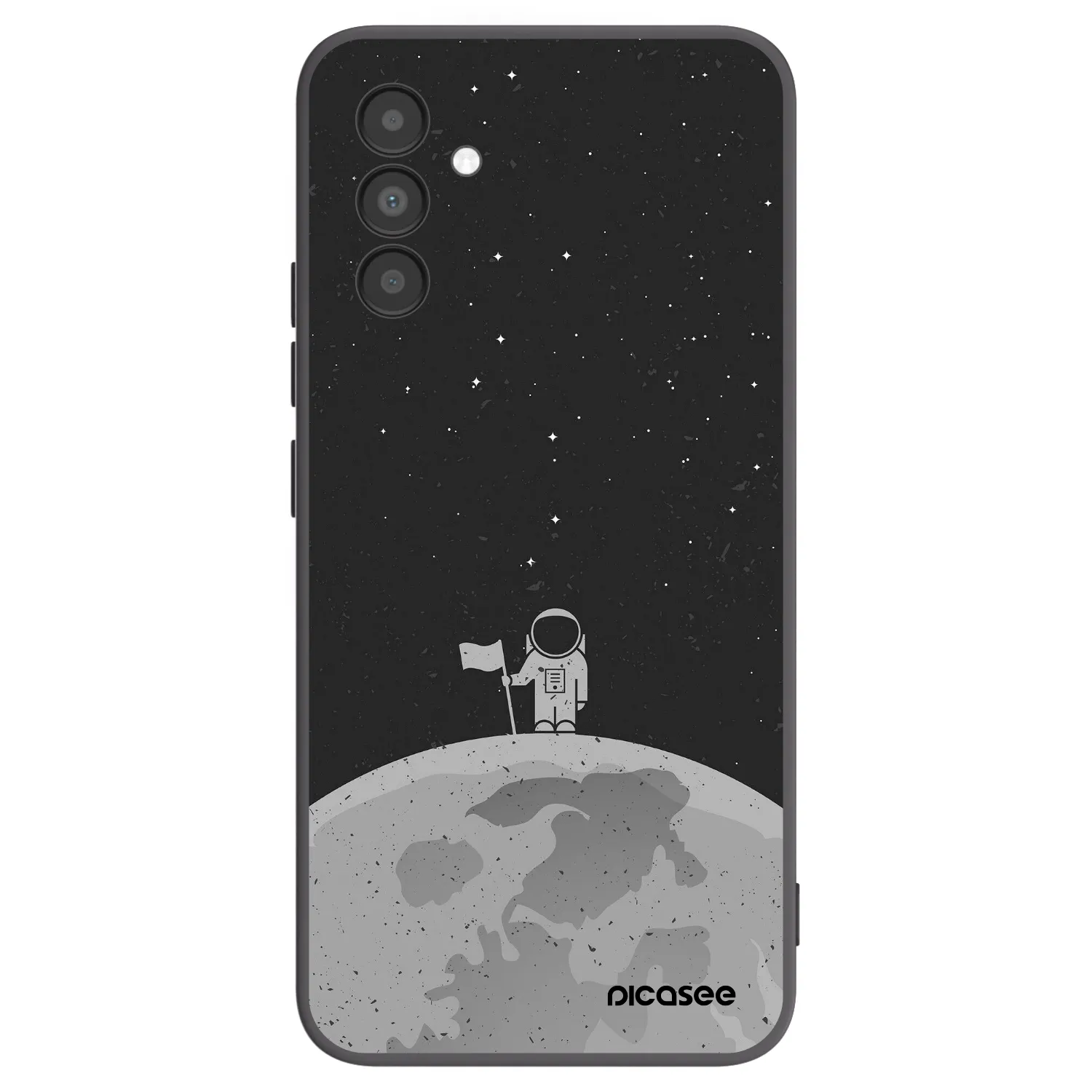 Picasee silikonowe czarne etui na Samsung Galaxy A04s A047F - Astronaut
