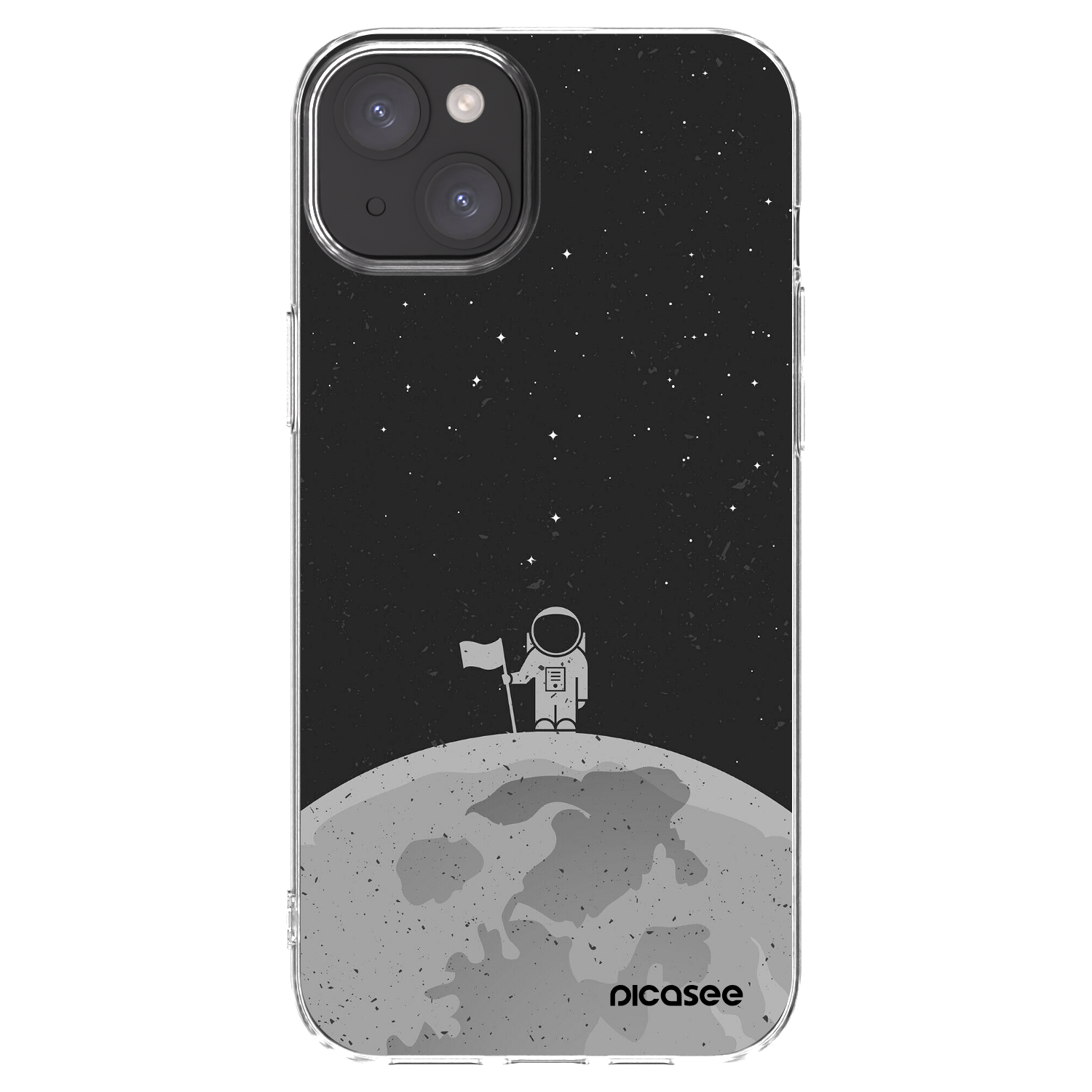 Picasee silikonowe przeźroczyste etui na Apple iPhone 15 Plus - Astronaut