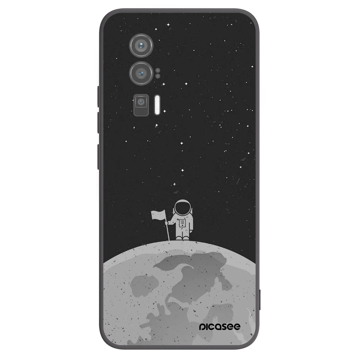 Picasee silikonowe czarne etui na Xiaomi Poco F5 Pro 5G - Astronaut