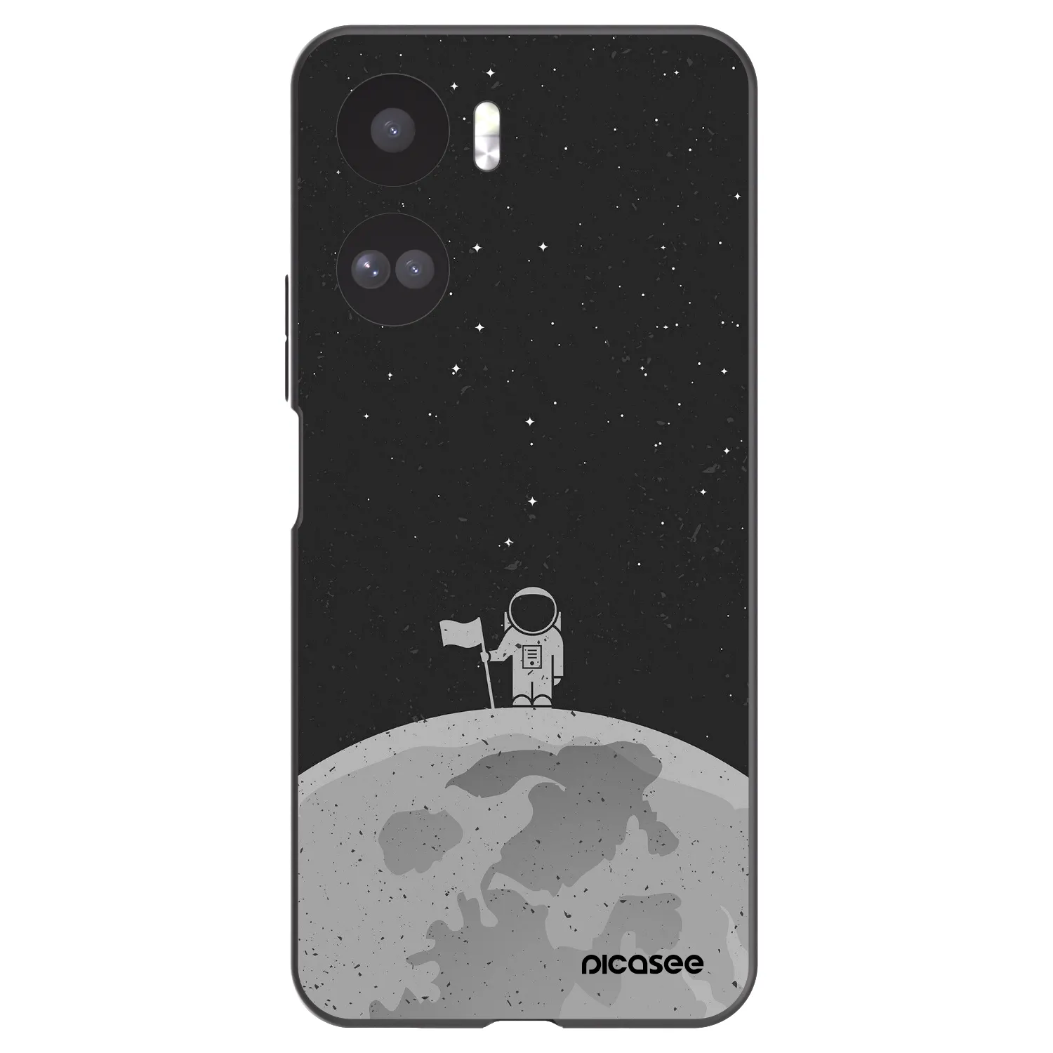 Picasee silikonowe czarne etui na Honor 90 Lite 5G - Astronaut