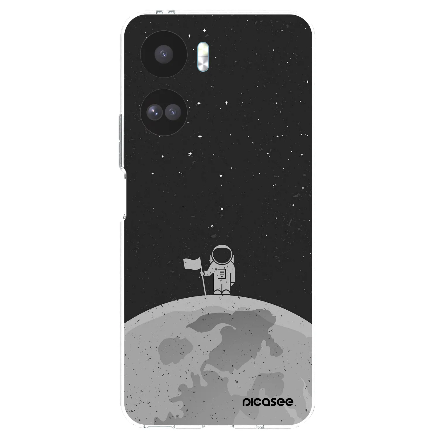 Picasee silikonowe przeźroczyste etui na Honor 90 Lite 5G - Astronaut