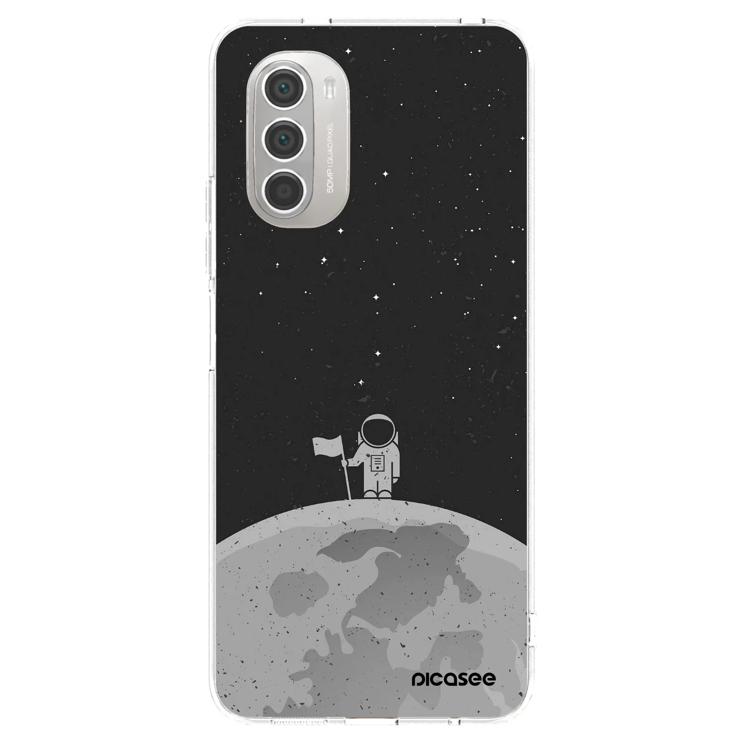 Picasee silikonowe przeźroczyste etui na Motorola Moto G51 - Astronaut