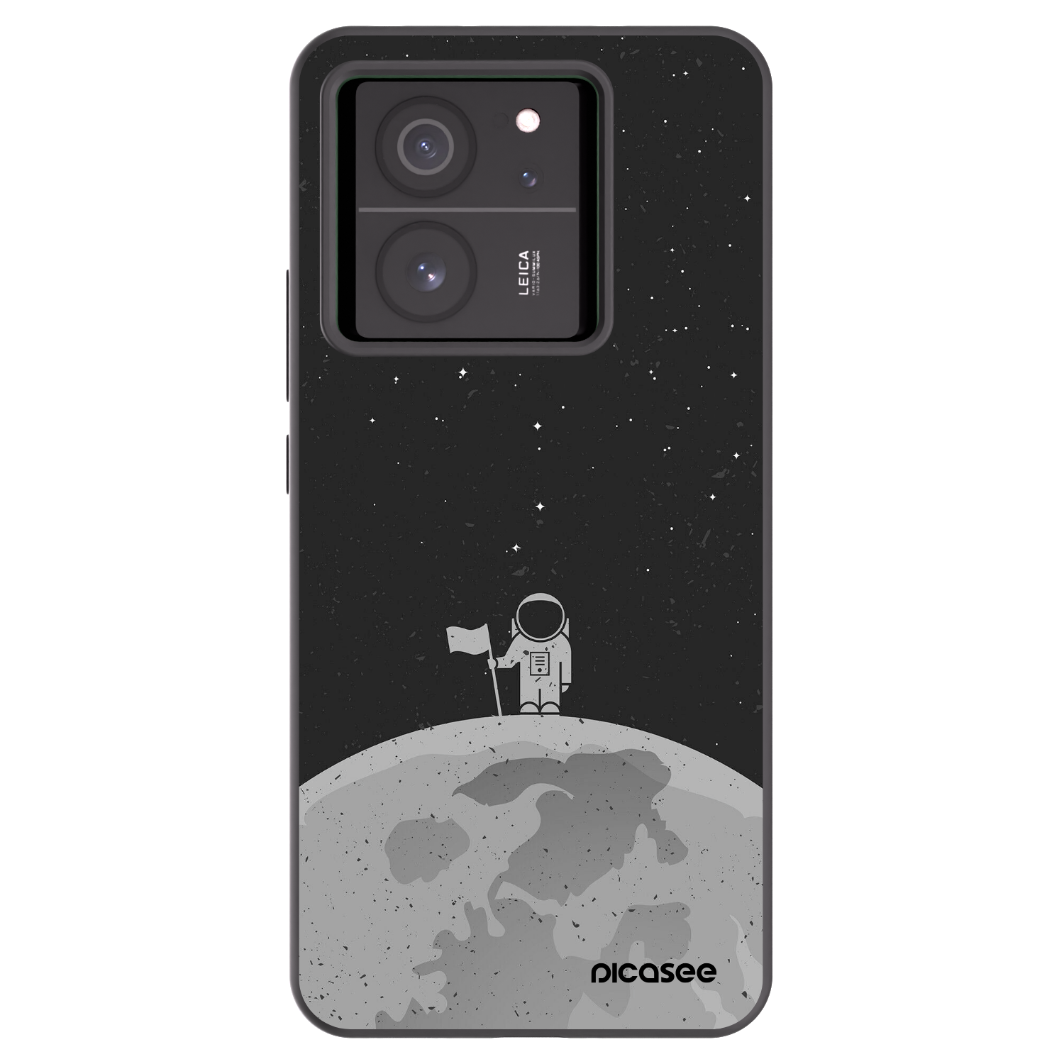 Picasee silikonowe czarne etui na Xiaomi 13T - Astronaut