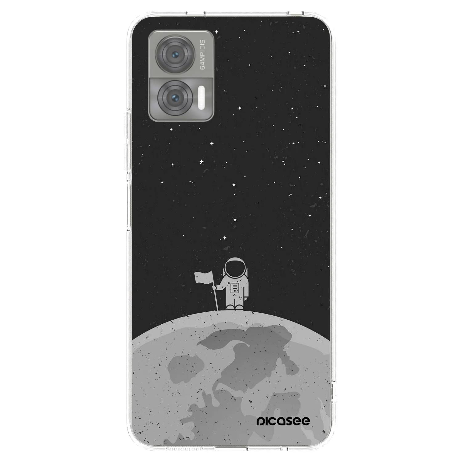 Picasee silikonowe przeźroczyste etui na Motorola Edge 30 Neo - Astronaut