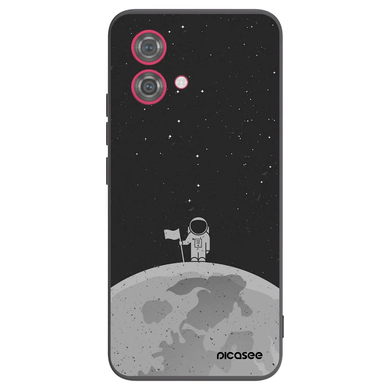Picasee silikonowe czarne etui na Motorola Moto G84 5G - Astronaut