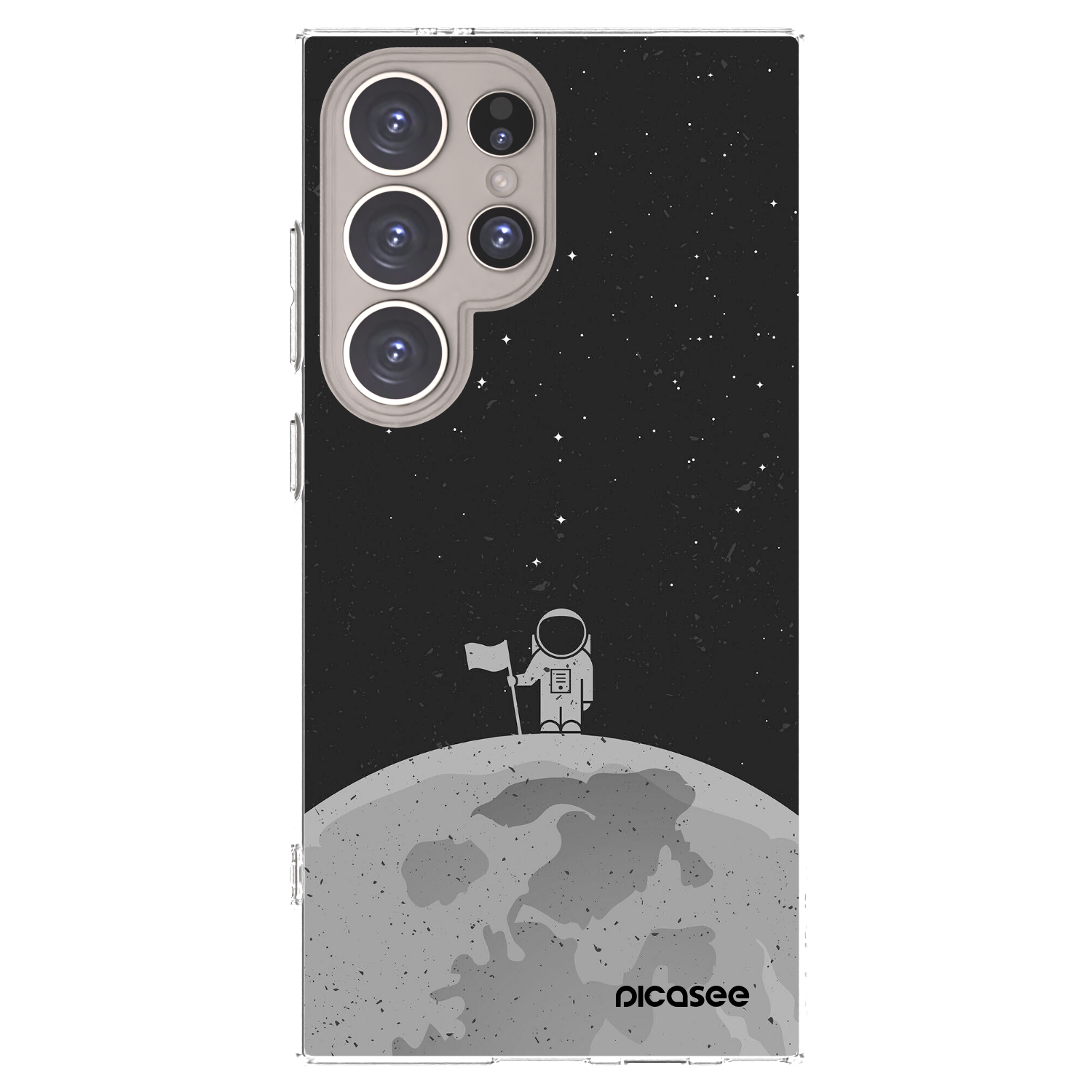 Picasee silikonowe przeźroczyste etui na Samsung Galaxy S24 Ultra S928B 5G - Astronaut