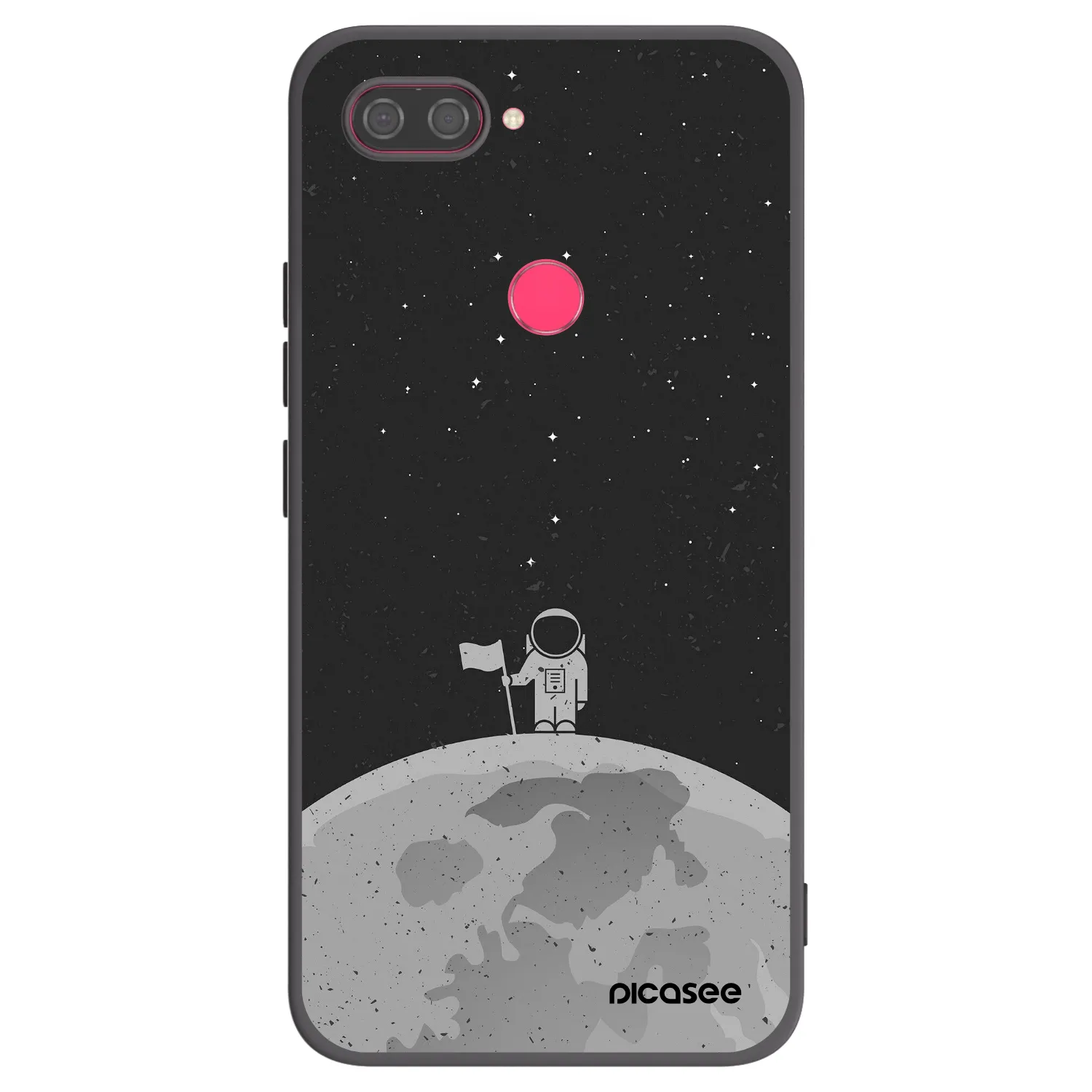 Picasee silikonowe czarne etui na Xiaomi Mi 8 Lite - Astronaut
