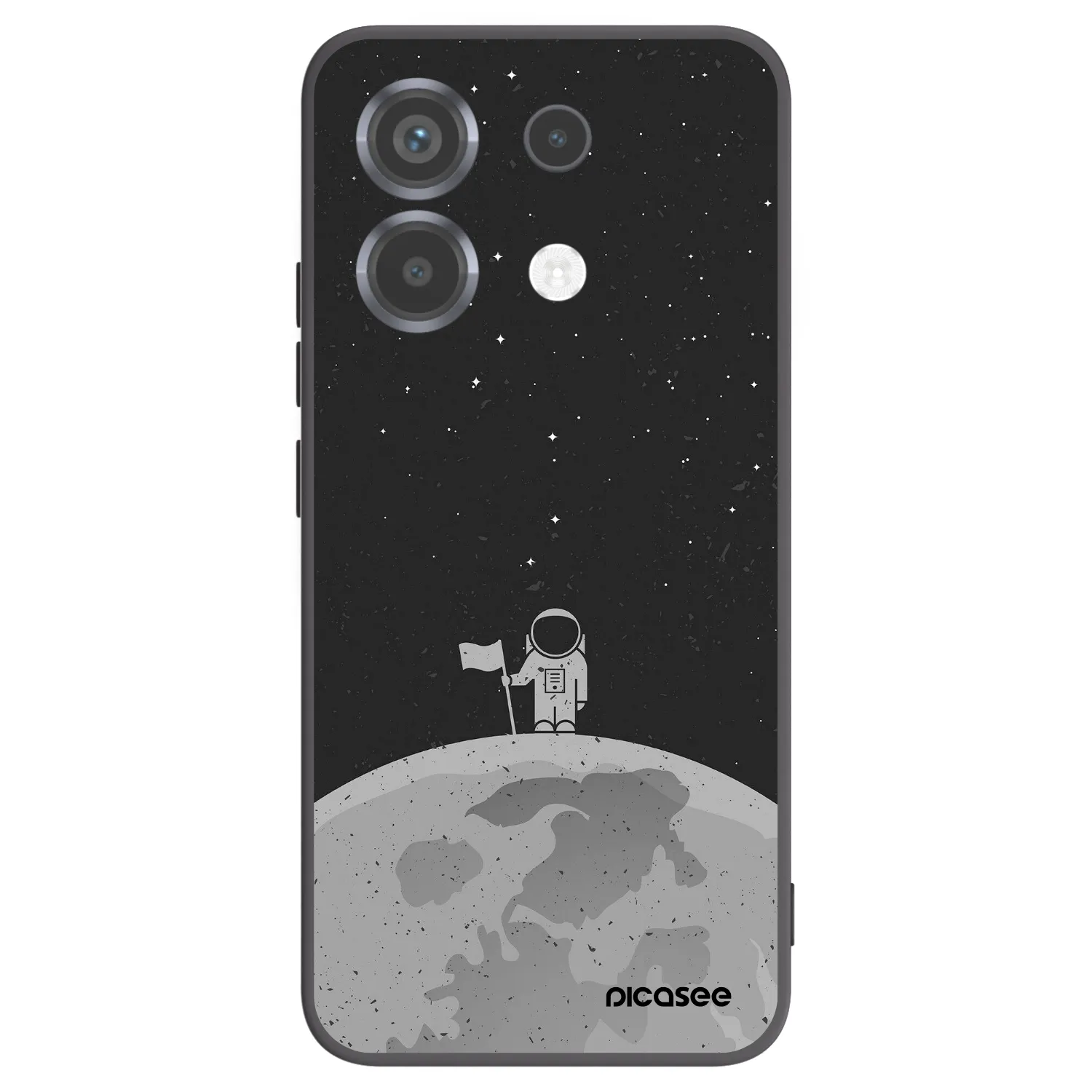Picasee silikonowe czarne etui na Xiaomi Poco X6 - Astronaut