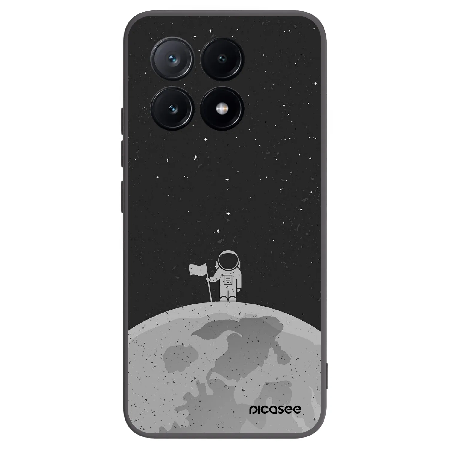 Picasee silikonowe czarne etui na Xiaomi Poco X6 Pro - Astronaut