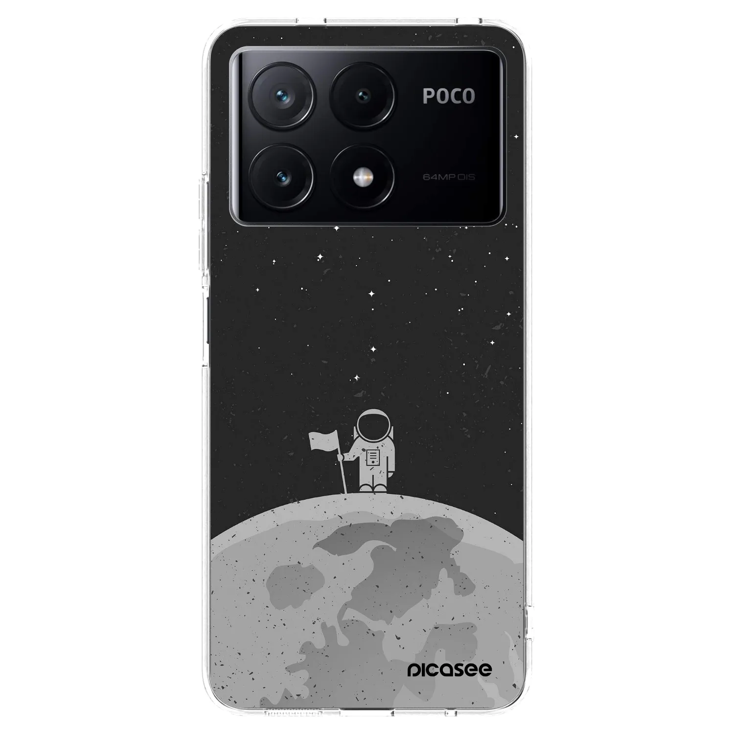 Picasee silikonowe przeźroczyste etui na Xiaomi Poco X6 Pro - Astronaut