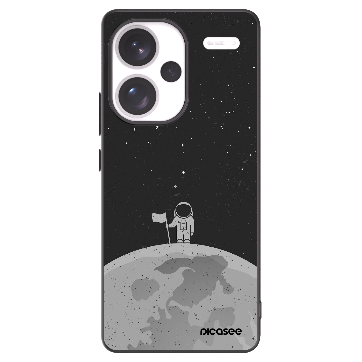 Picasee silikonowe czarne etui na Xiaomi Redmi Note 13 Pro+ 5G - Astronaut