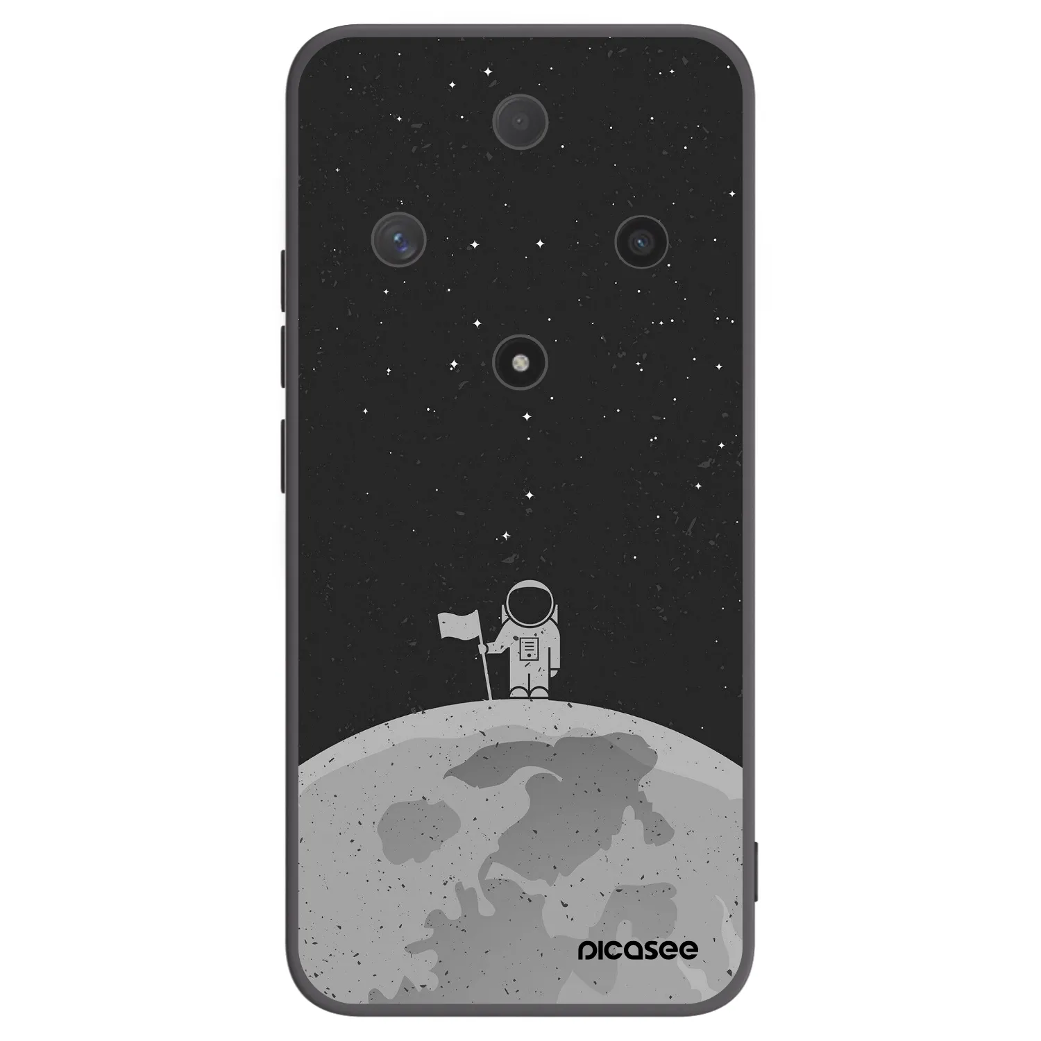 Picasee silikonowe czarne etui na Honor Magic6 Lite 5G - Astronaut