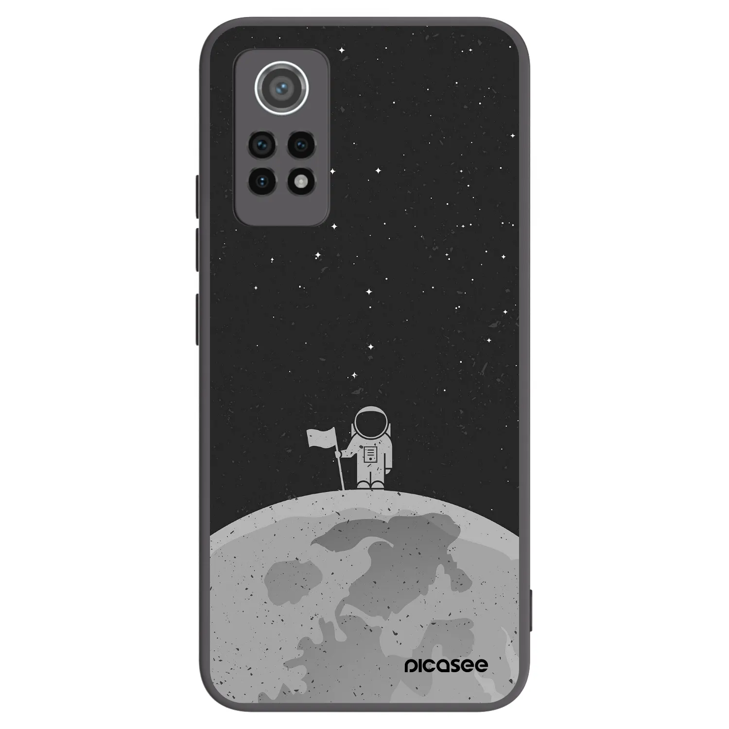 Picasee silikonowe czarne etui na Xiaomi Redmi Note 12 Pro 4G - Astronaut