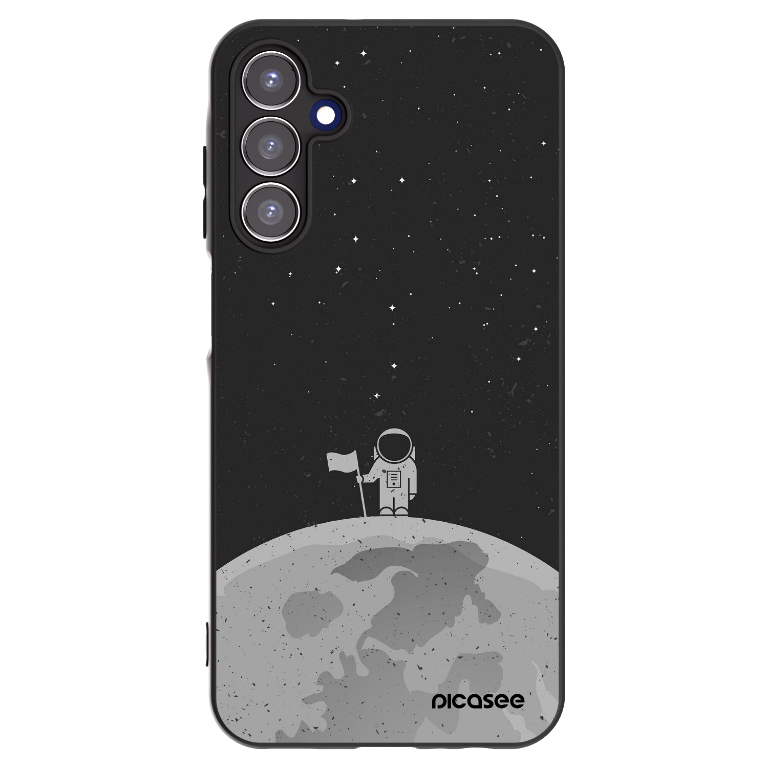 Picasee silikonowe czarne etui na Samsung Galaxy A15 A155F 4G - Astronaut