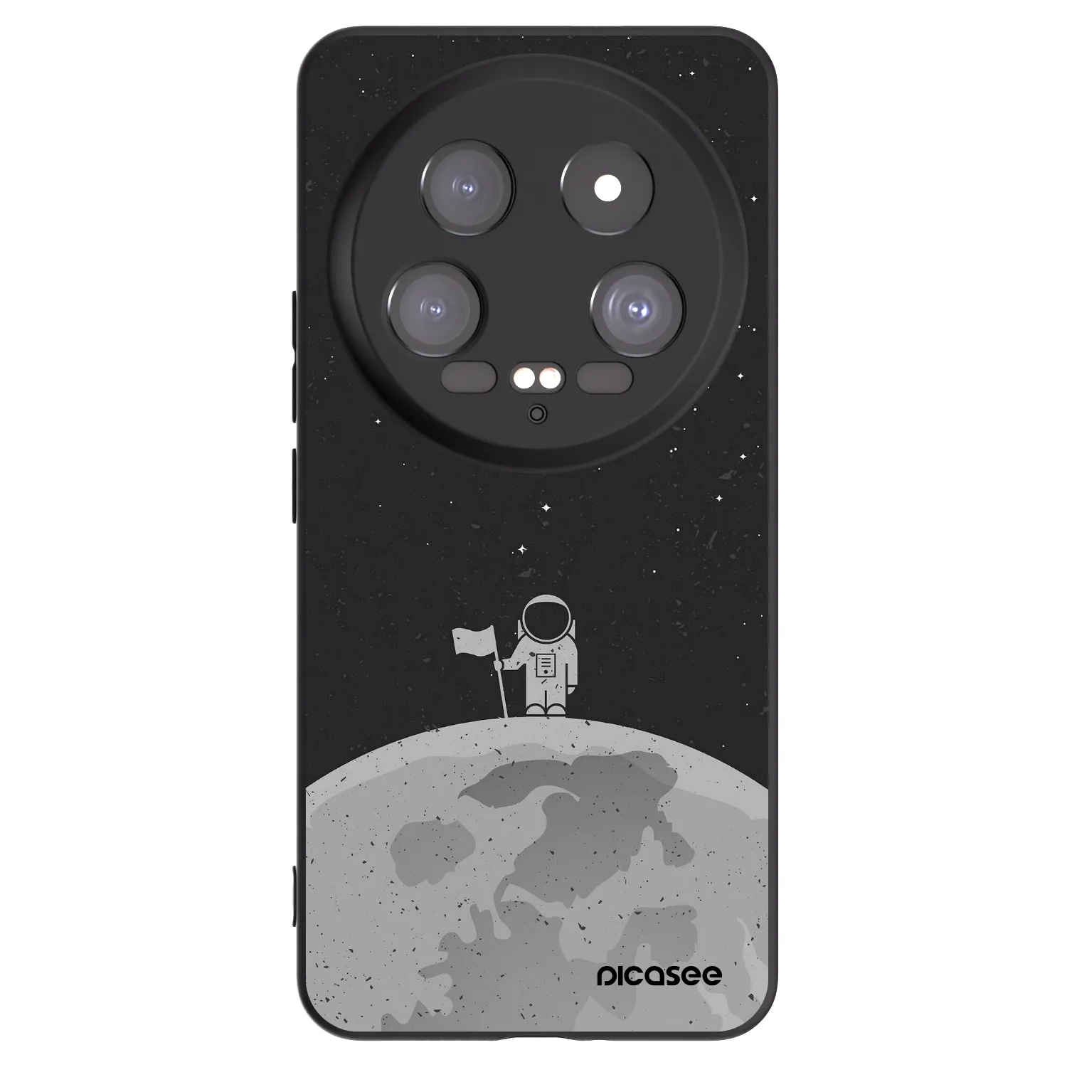Picasee silikonowe czarne etui na Xiaomi 14 Ultra - Astronaut
