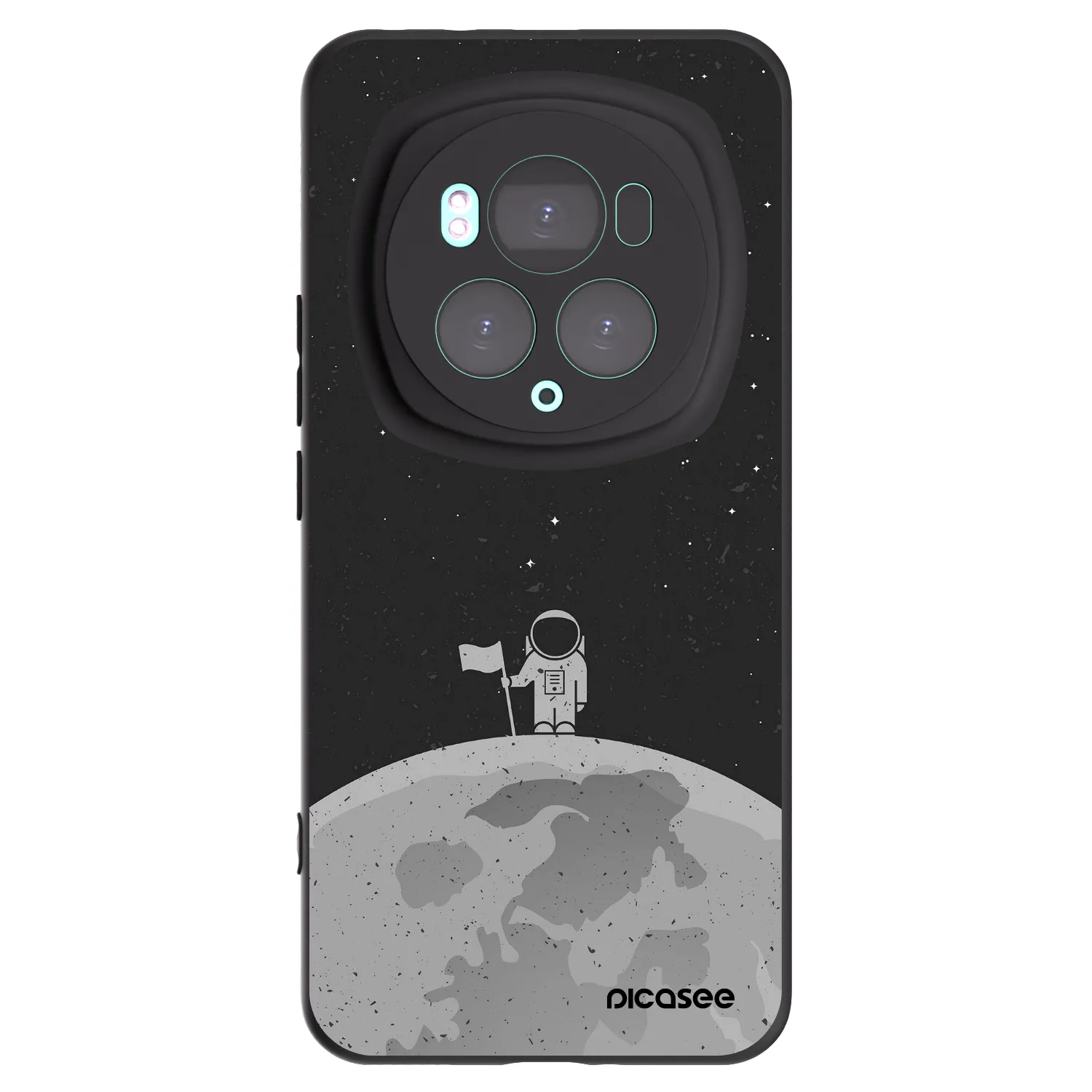 Picasee silikonowe czarne etui na Honor Magic6 Pro - Astronaut