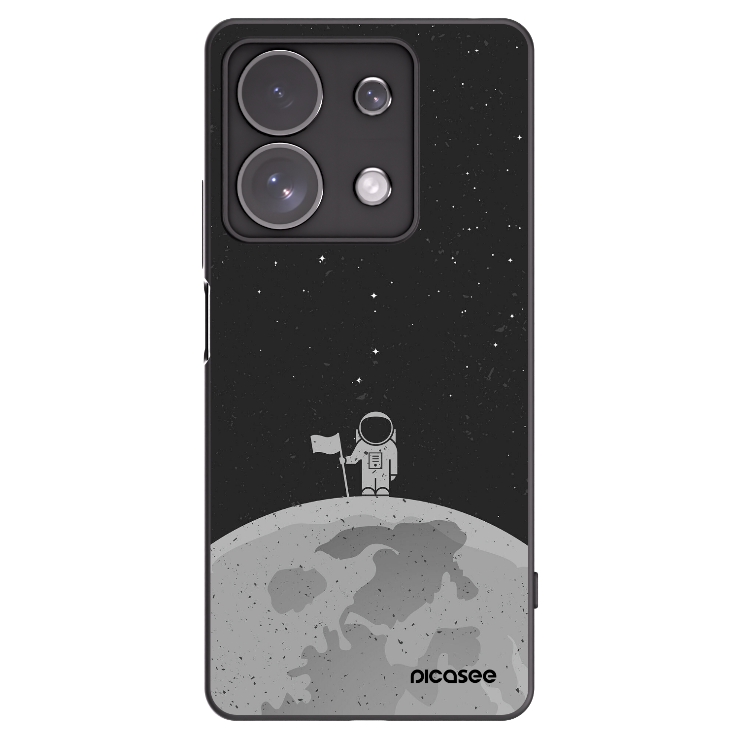 Picasee silikonowe czarne etui na Xiaomi Redmi Note 13 Pro 4G - Astronaut
