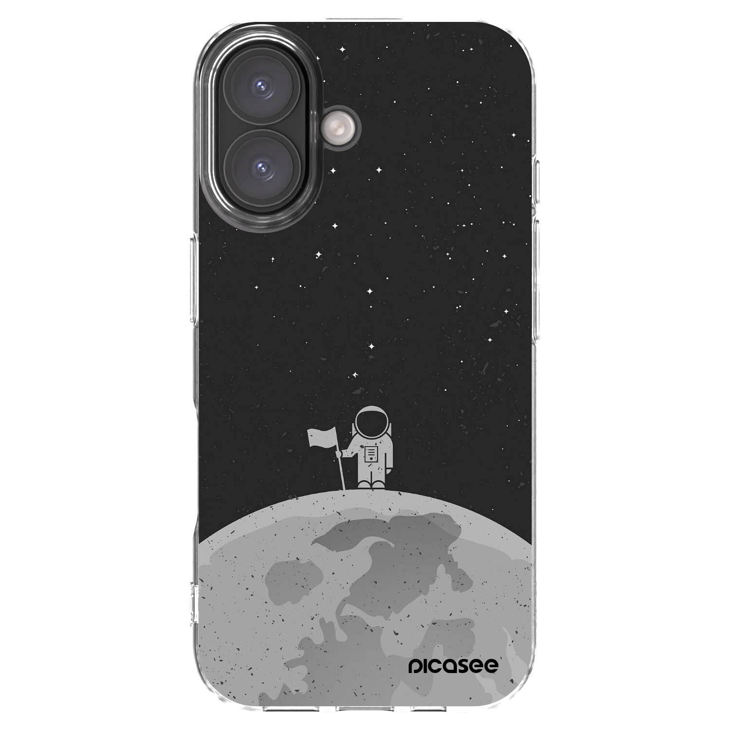 Picasee silikonowe przeźroczyste etui na Apple iPhone 16 - Astronaut