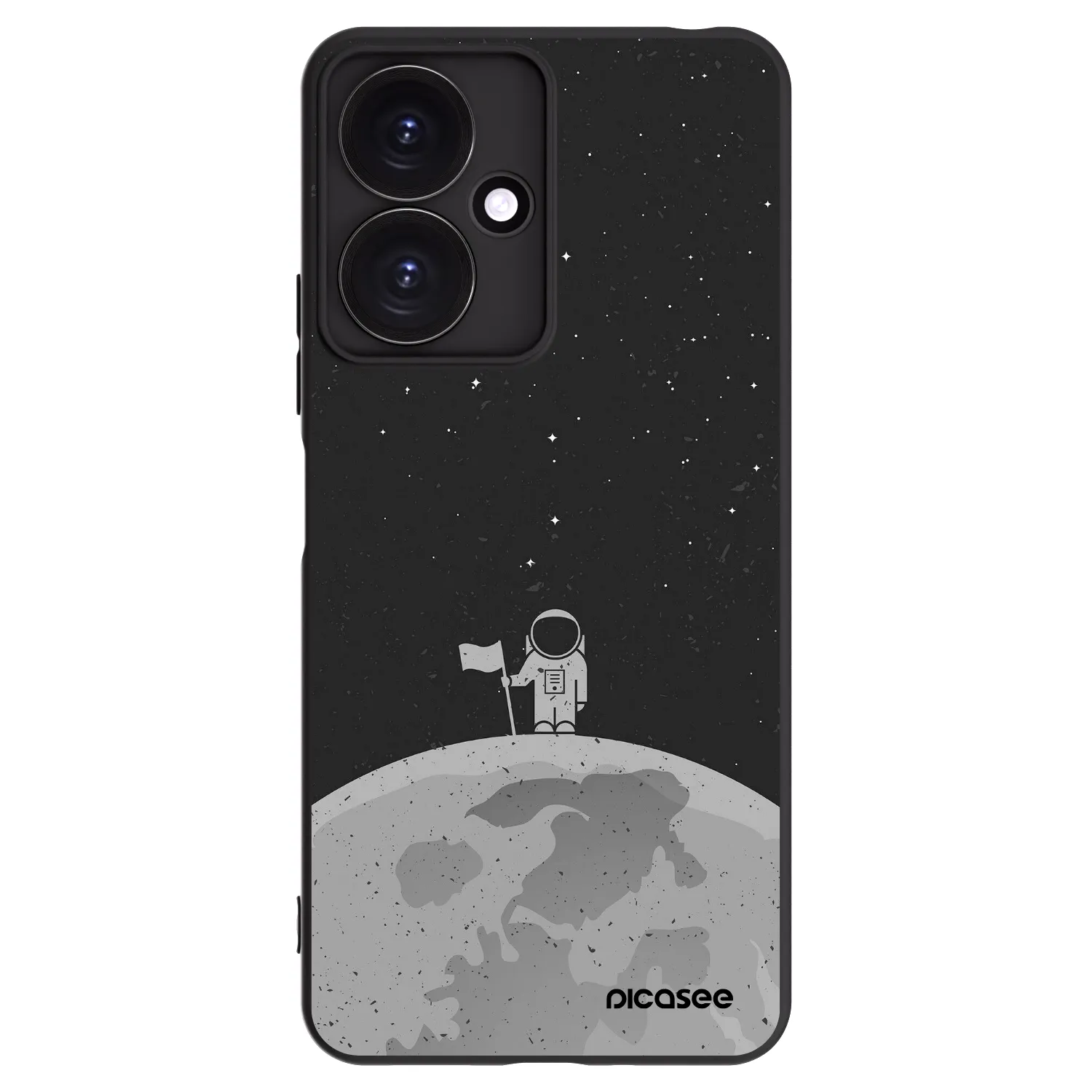 Picasee silikonowe czarne etui na Xiaomi Redmi 13C 5G - Astronaut