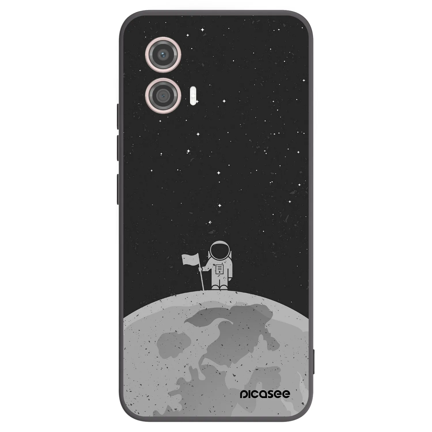 Picasee silikonowe czarne etui na Motorola Moto G53 5G - Astronaut