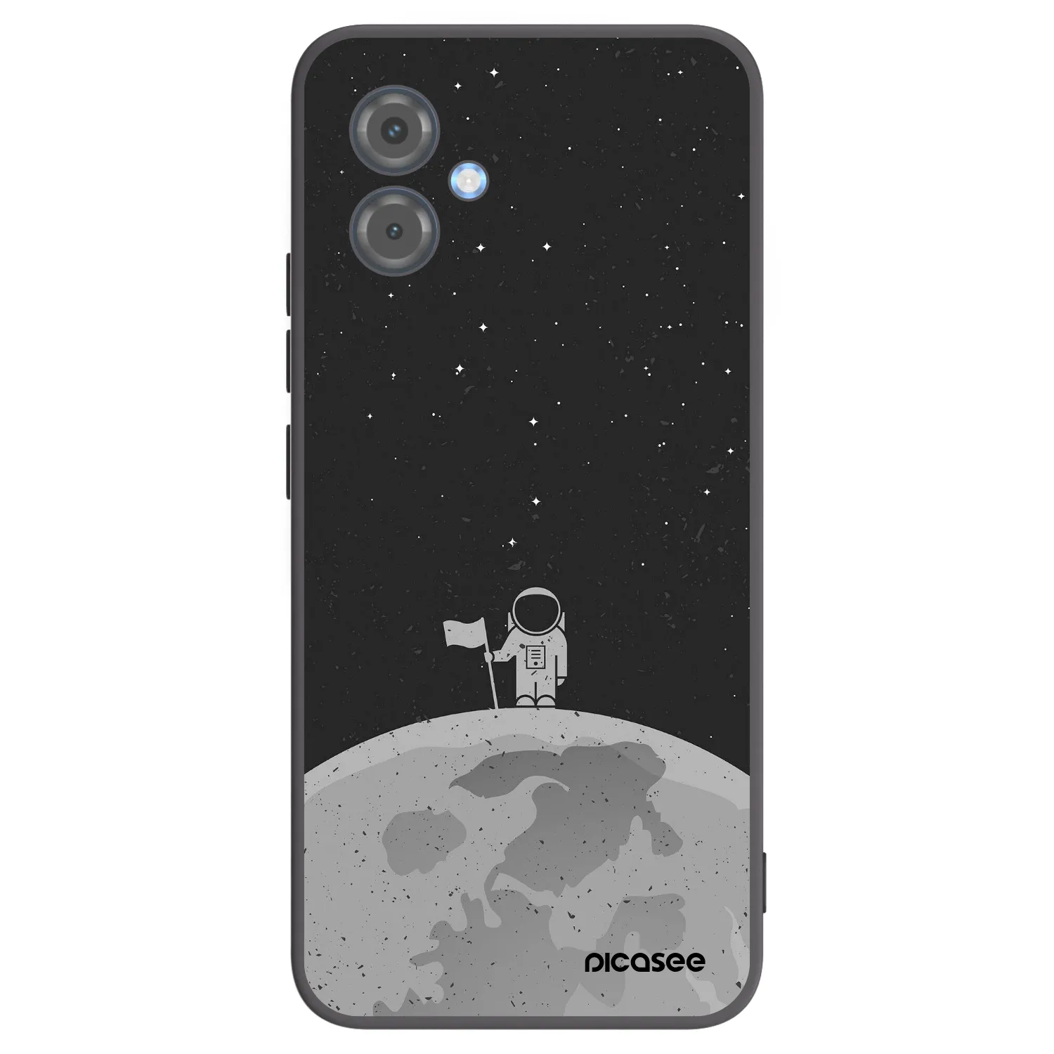 Picasee silikonowe czarne etui na Motorola Moto G14 - Astronaut