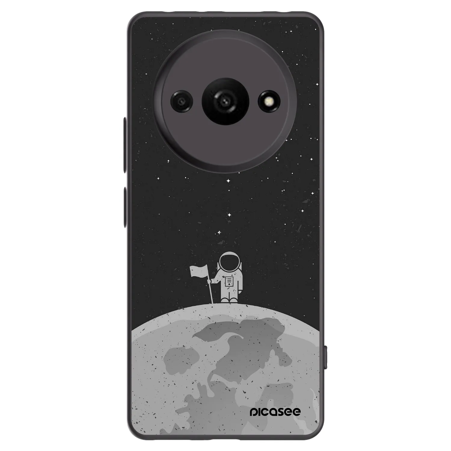 Picasee silikonowe czarne etui na Xiaomi Redmi A3 - Astronaut