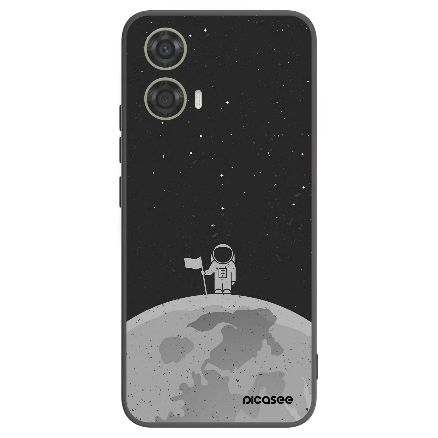 Picasee silikonowe czarne etui na Motorola Moto G24 - Astronaut
