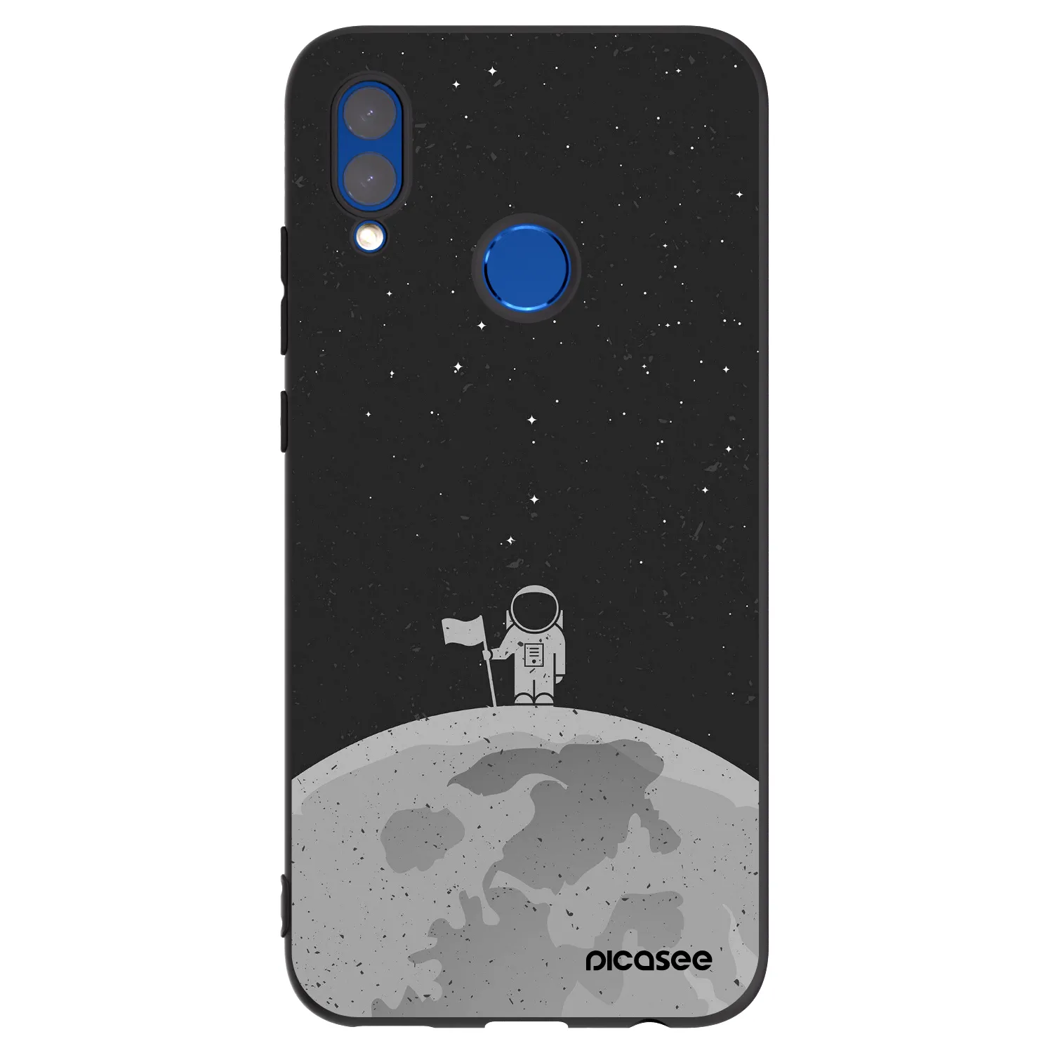 Picasee silikonowe czarne etui na Honor 10 Lite - Astronaut