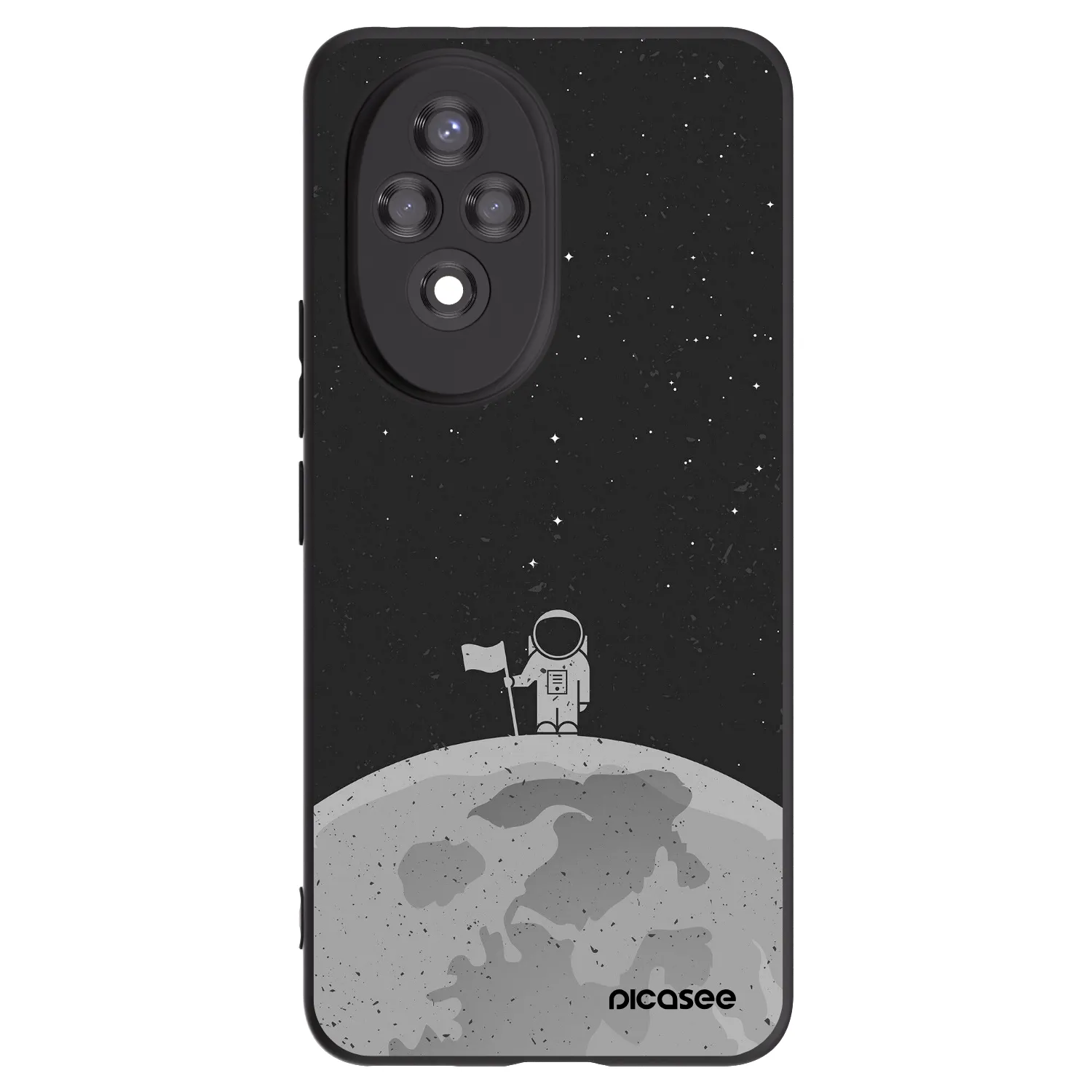 Picasee silikonowe czarne etui na Honor 200 5G - Astronaut