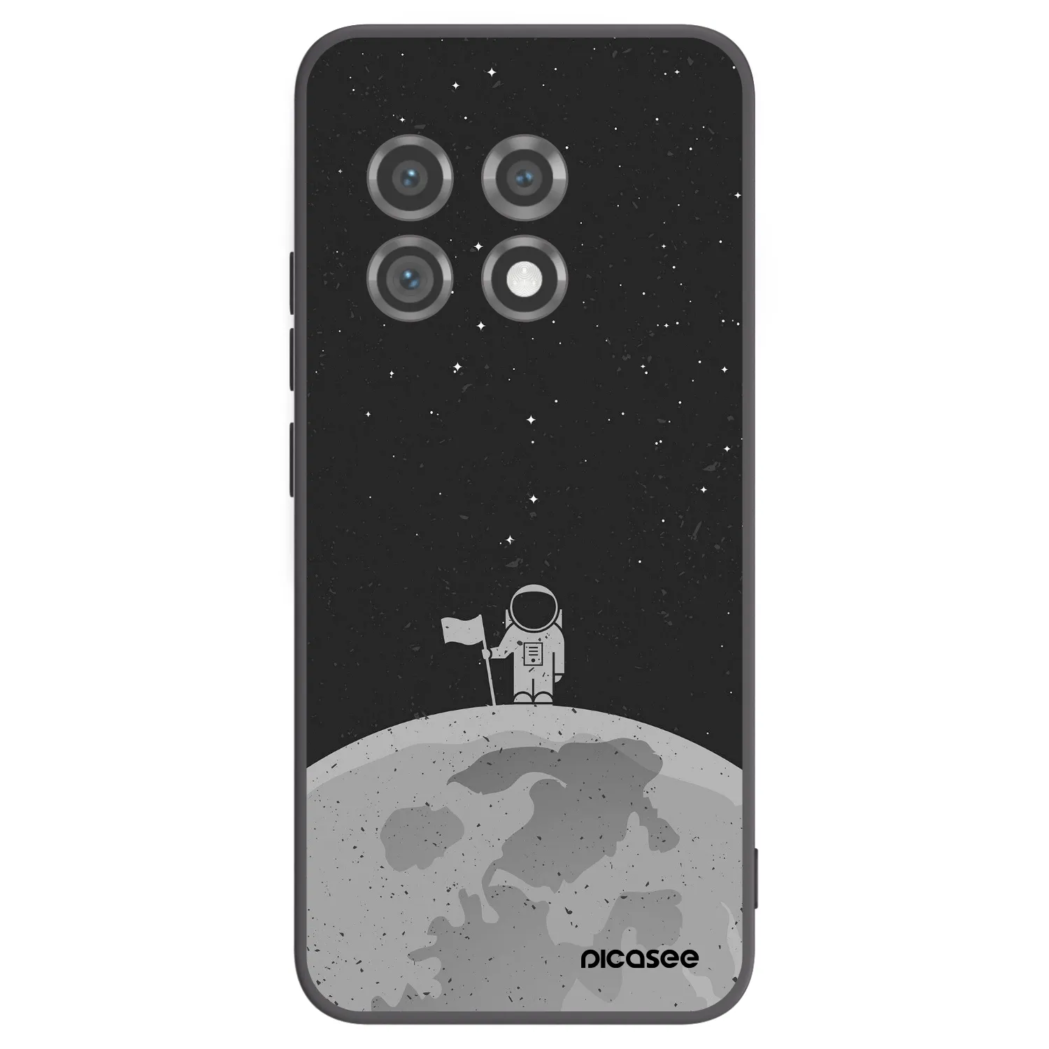 Picasee silikonowe czarne etui na OnePlus 11 5G - Astronaut