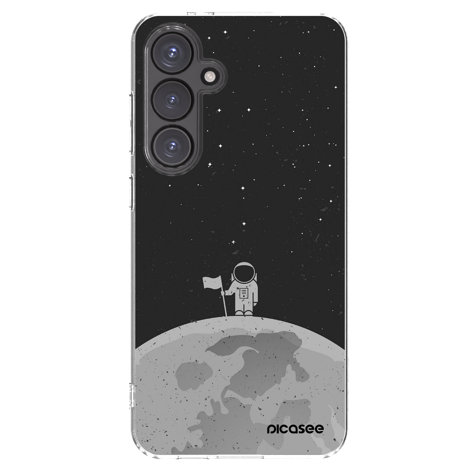 Picasee silikonowe przeźroczyste etui na Samsung Galaxy S24 FE S721B - Astronaut