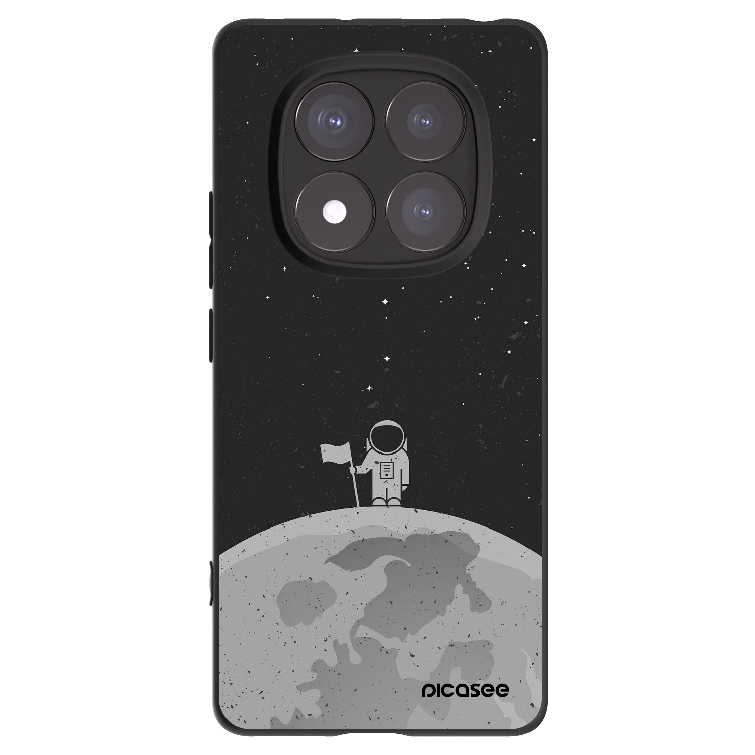 Picasee silikonowe czarne etui na Xiaomi Redmi Note 14 Pro+ 5G - Astronaut
