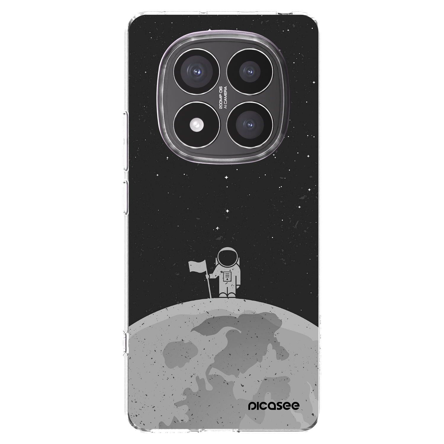 Picasee silikonowe przeźroczyste etui na Xiaomi Redmi Note 14 Pro+ 5G - Astronaut