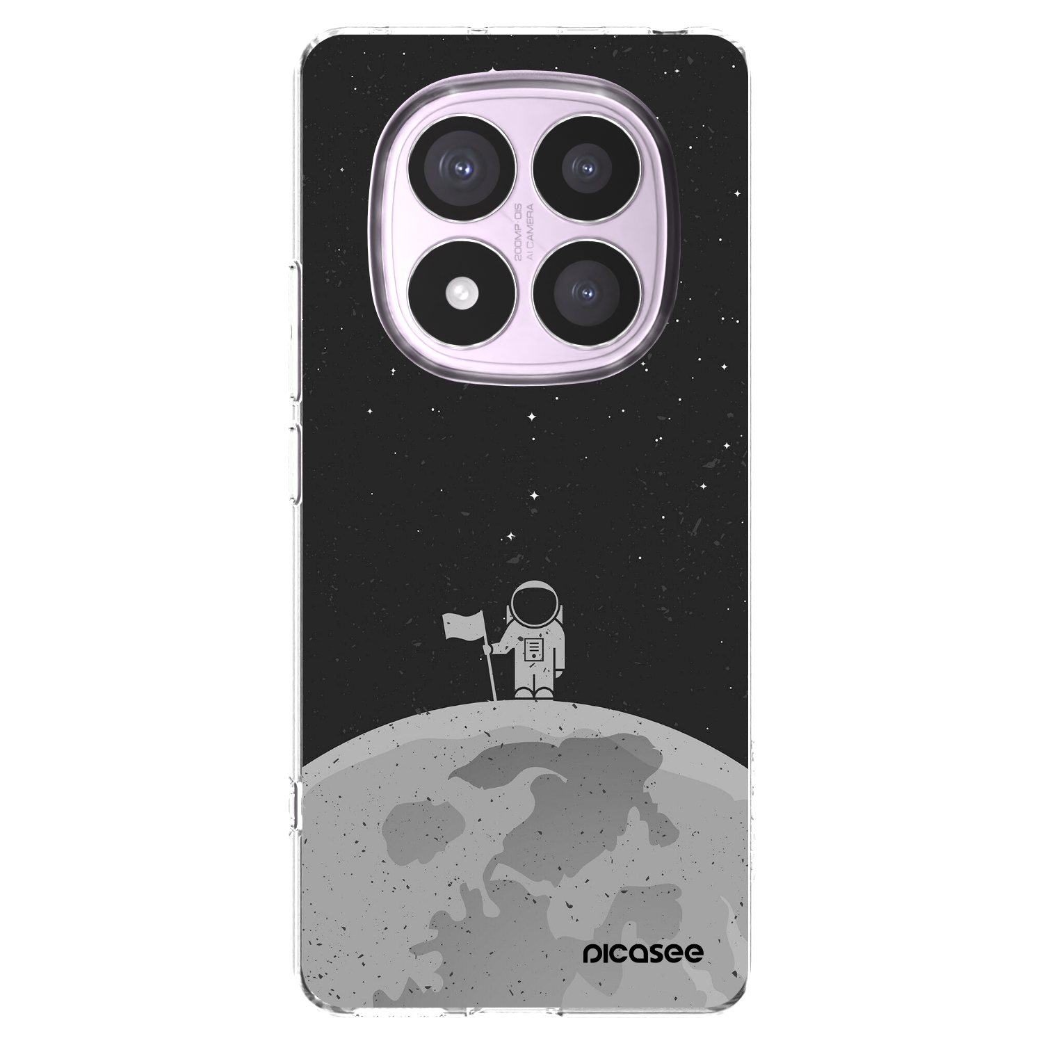 Picasee silikonowe przeźroczyste etui na Xiaomi Redmi Note 14 Pro 5G - Astronaut