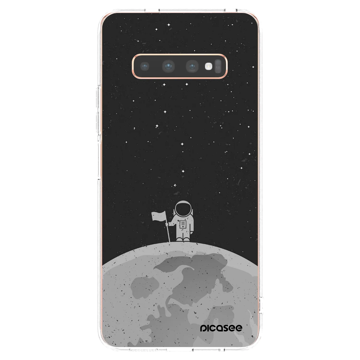 Picasee silikonowe przeźroczyste etui na Samsung Galaxy S10 Plus G975 - Astronaut