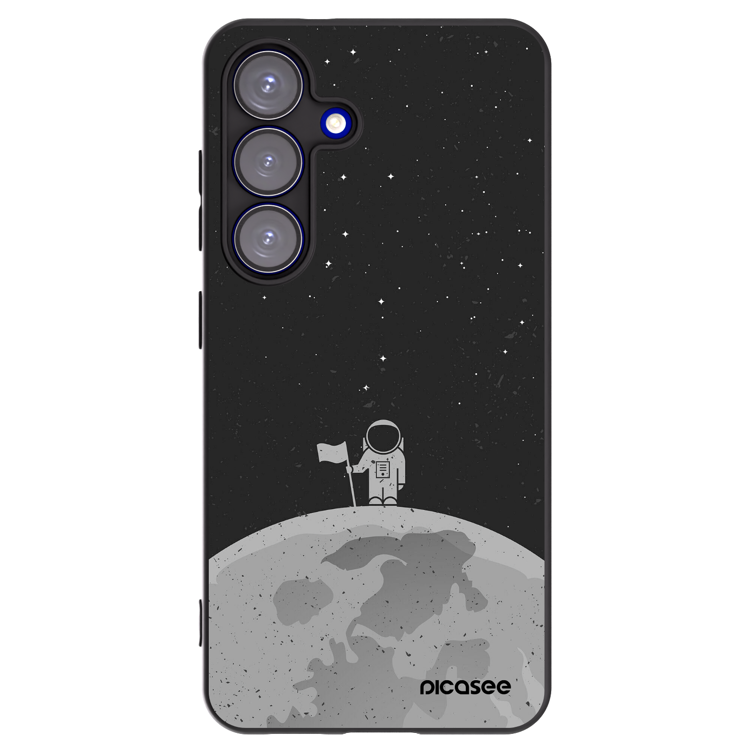 Picasee silikonowe czarne etui na Samsung Galaxy S25 5G - Astronaut