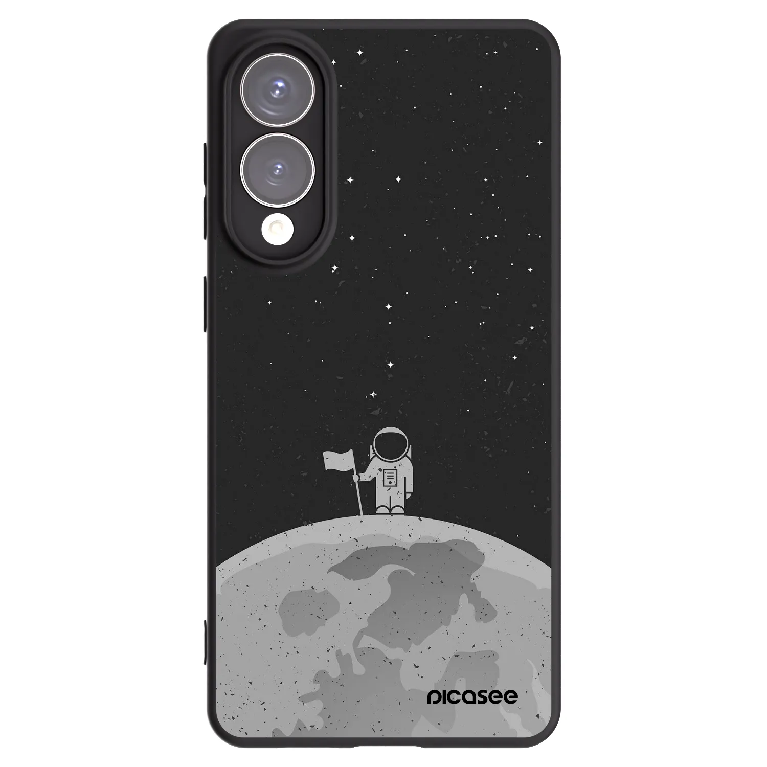 Picasee silikonowe czarne etui na Samsung Galaxy S25 Edge 5G - Astronaut