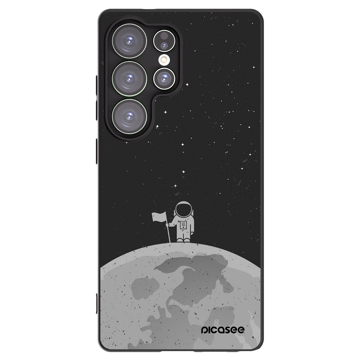 Picasee silikonowe czarne etui na Samsung Galaxy S25 Ultra 5G - Astronaut