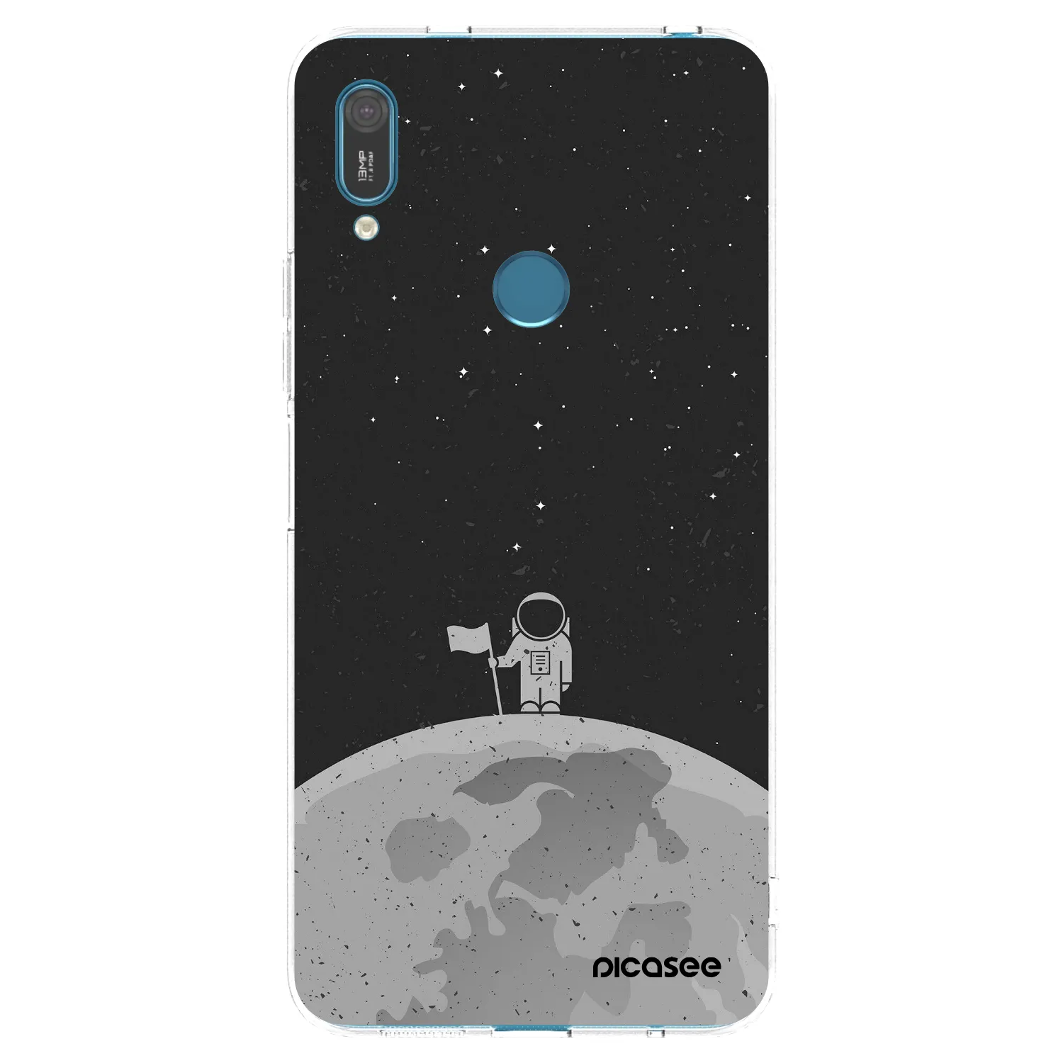 Picasee silikonowe przeźroczyste etui na Huawei Y7 2019 - Astronaut