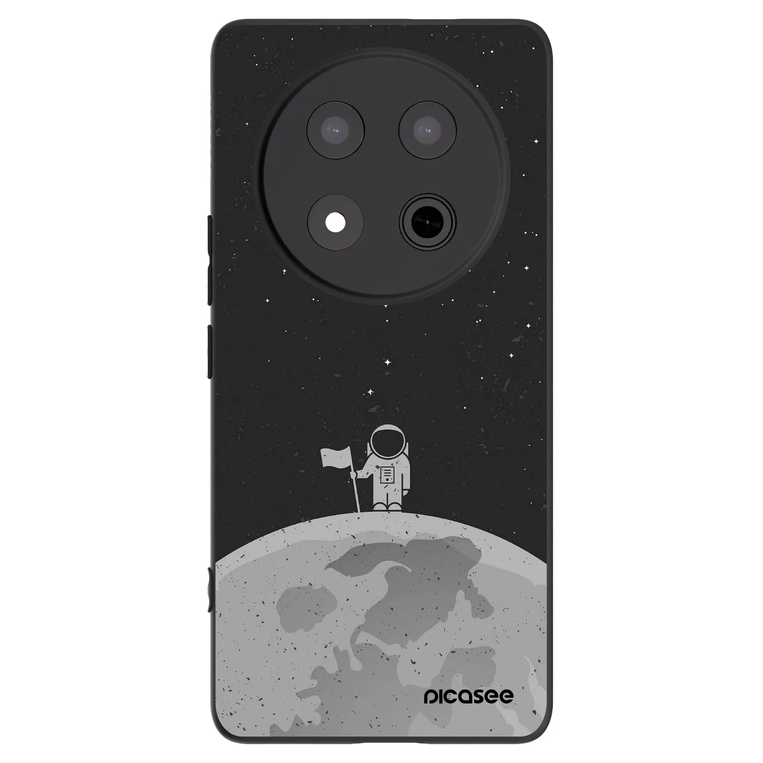 Picasee silikonowe czarne etui na Honor Magic7 Lite 5G - Astronaut