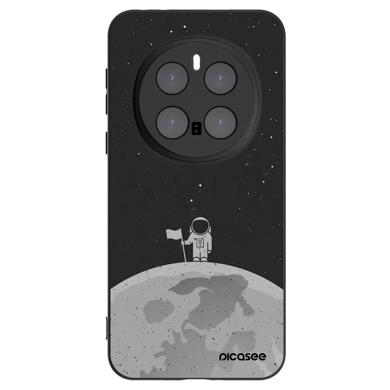 Picasee silikonowe czarne etui na Honor Magic7 Pro 5G - Astronaut
