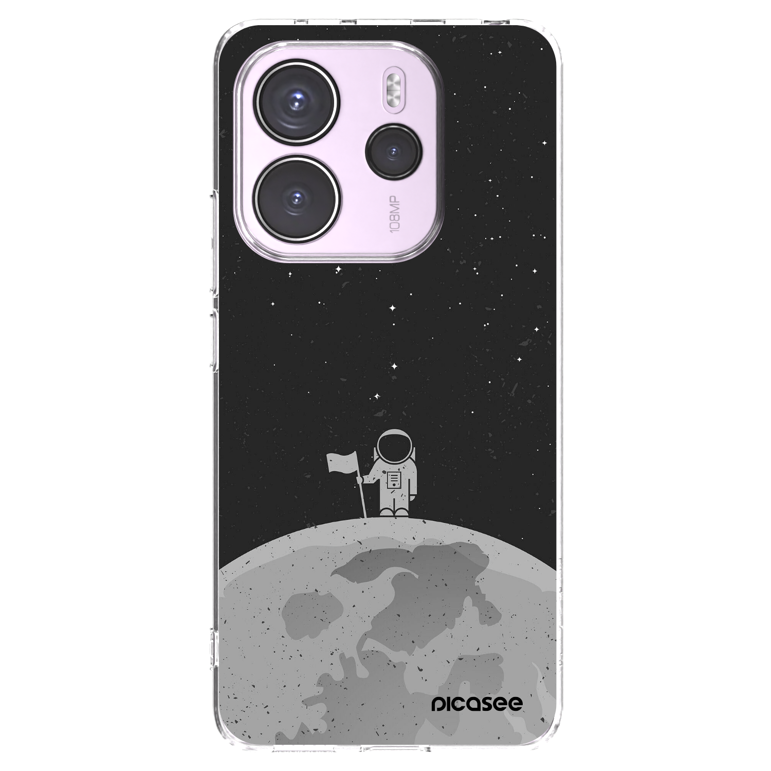Picasee silikonowe przeźroczyste etui na Xiaomi Redmi Note 14 4G - Astronaut
