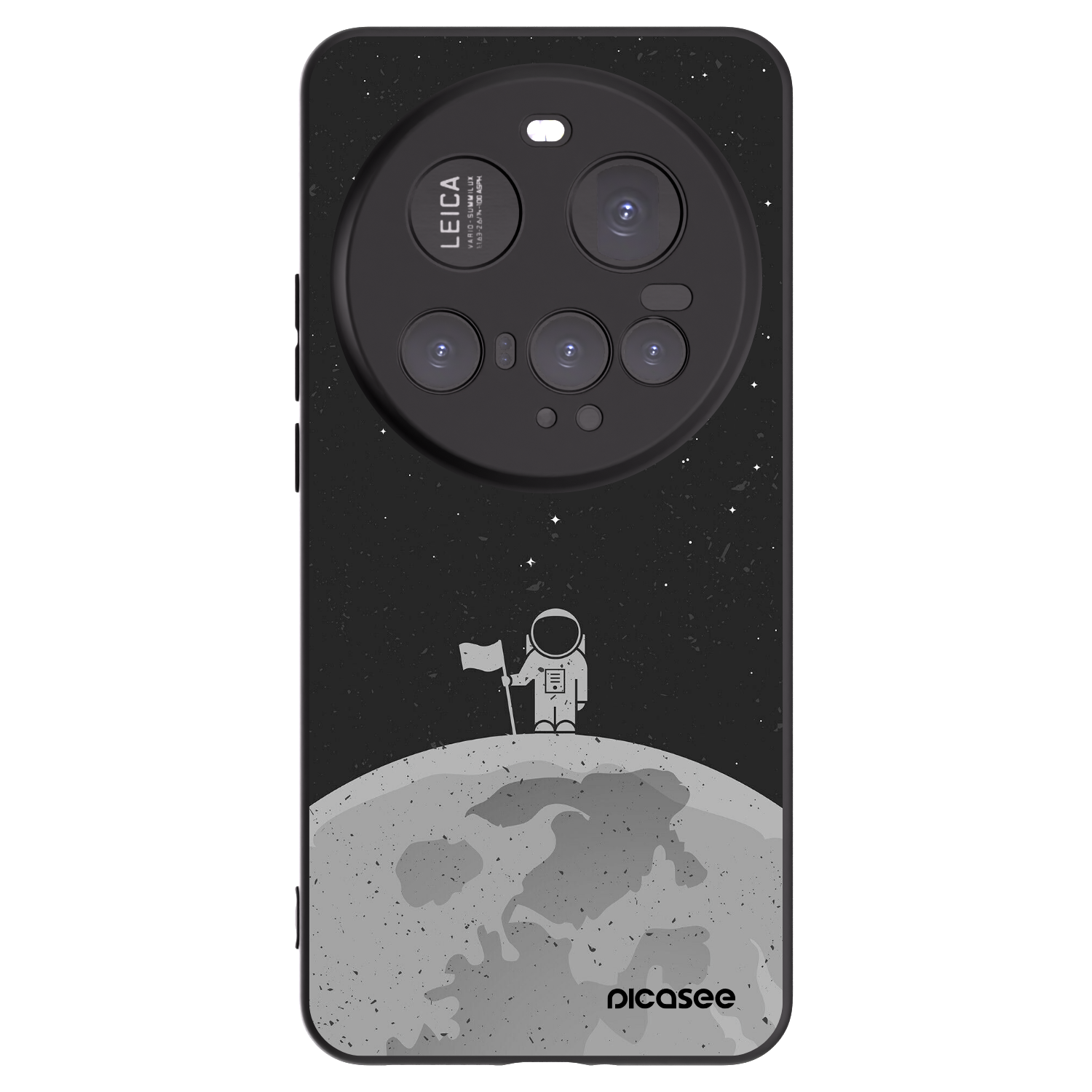 Picasee silikonowe czarne etui na Xiaomi 15 Ultra - Astronaut