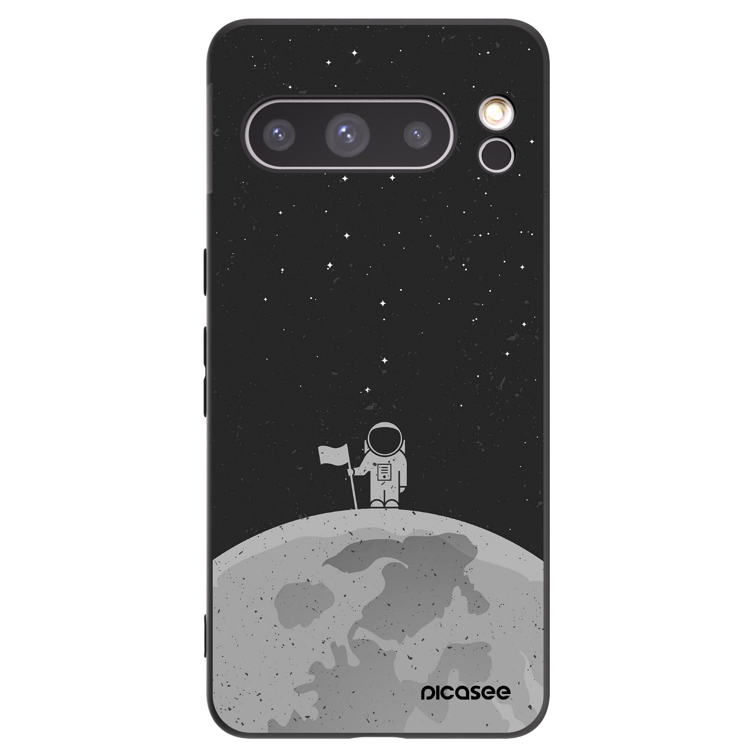 Picasee silikonowe czarne etui na Google Pixel 8 Pro - Astronaut