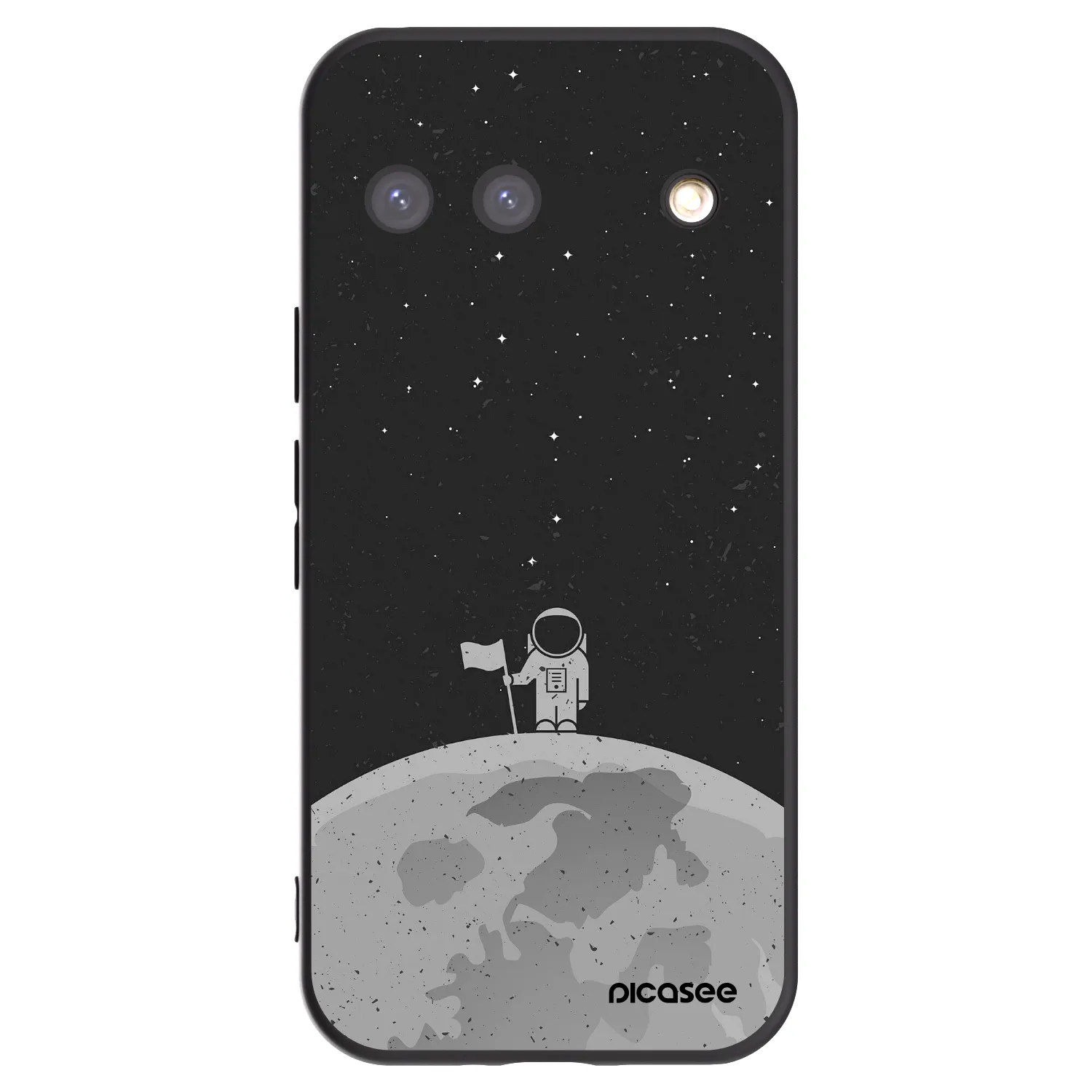 Picasee silikonowe czarne etui na Google Pixel 9 - Astronaut