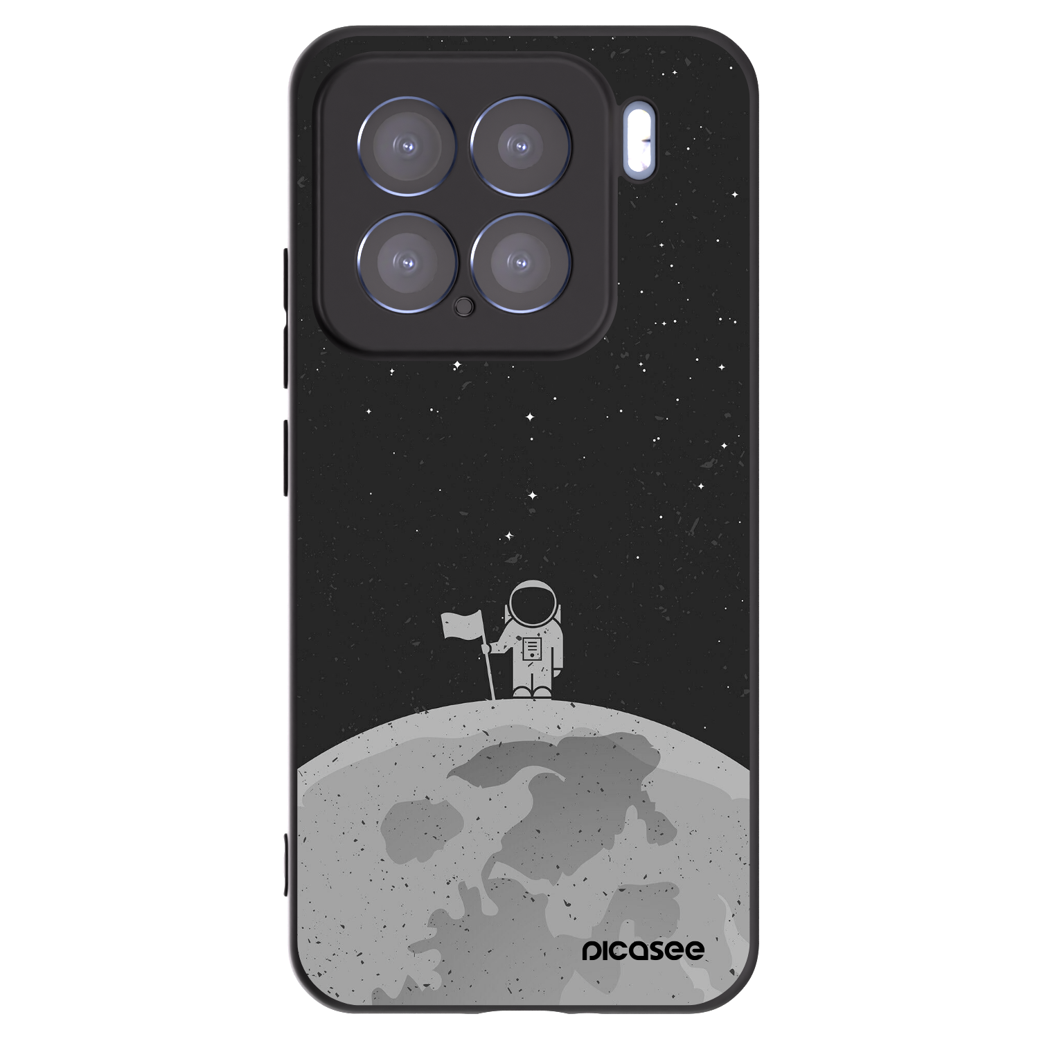 Picasee silikonowe czarne etui na Xiaomi 15 - Astronaut