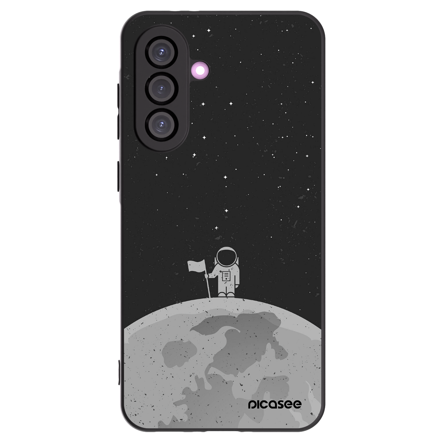 Picasee silikonowe czarne etui na Samsung Galaxy A36 5G - Astronaut