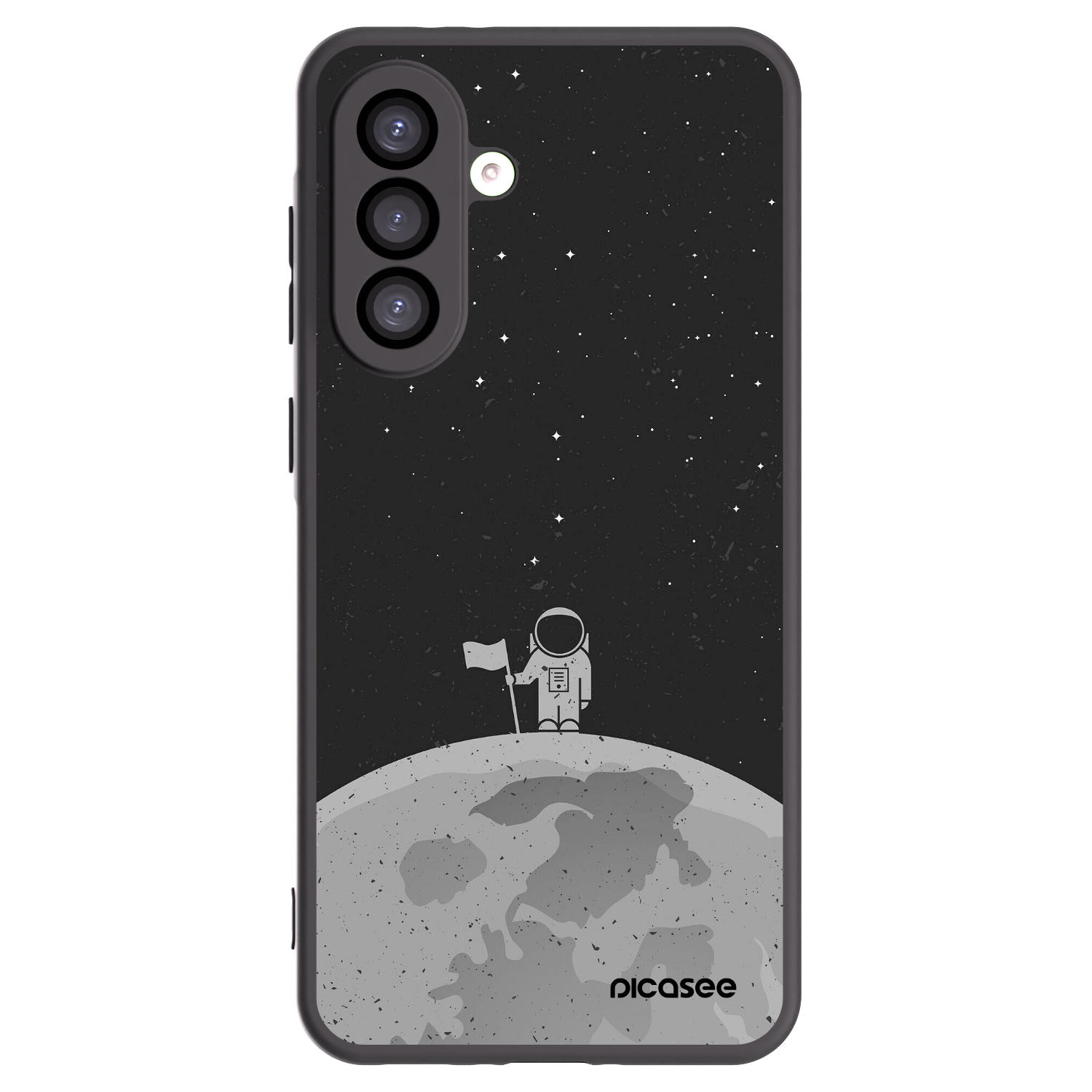 Picasee silikonowe czarne etui na Samsung Galaxy A26 5G A266B - Astronaut