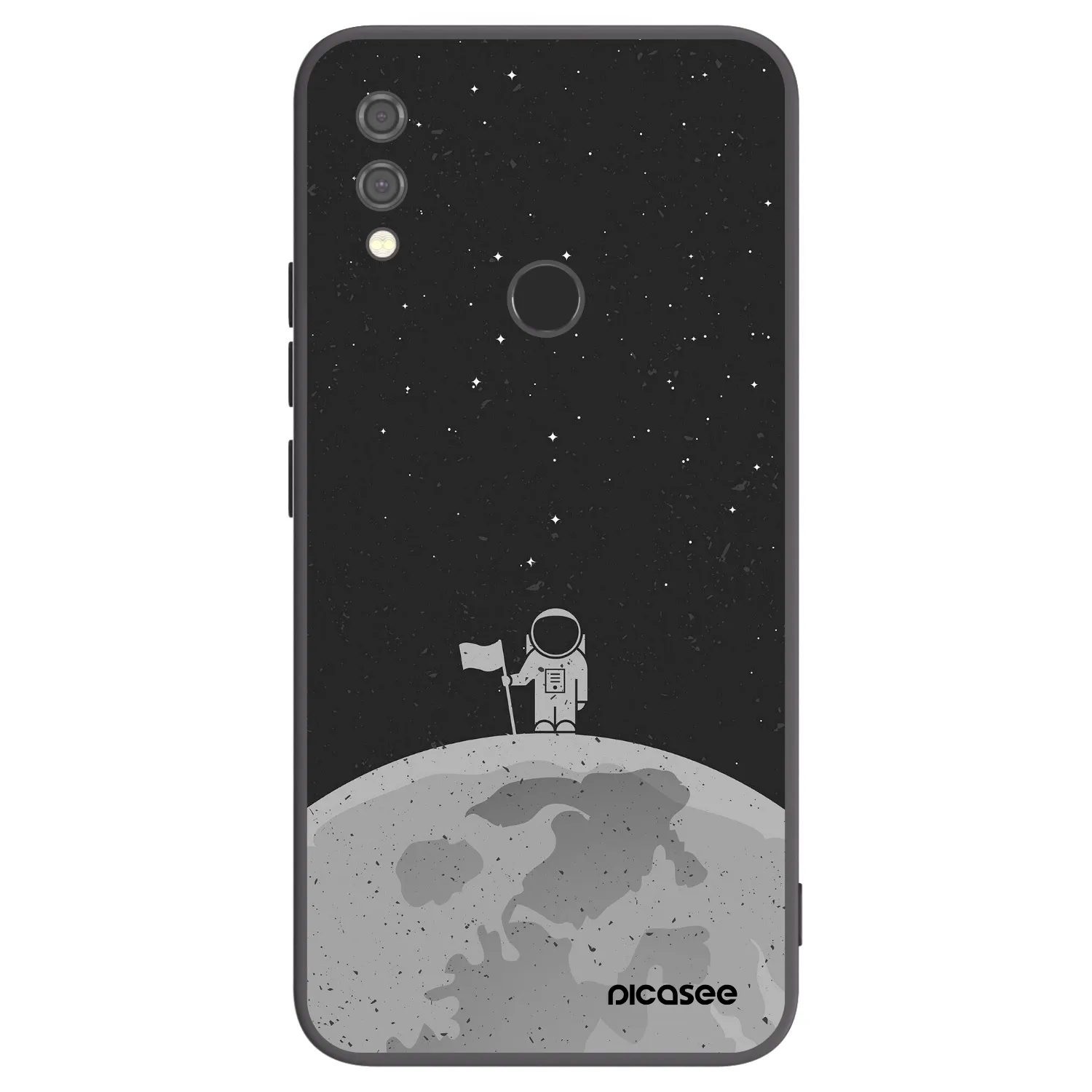 Picasee silikonowe czarne etui na Xiaomi Redmi Note 7 - Astronaut